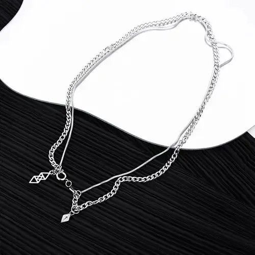 Other Cross Chrome Chain Silver Goth God Vibe Necklace Size ONE SIZE - 3 Thumbnail