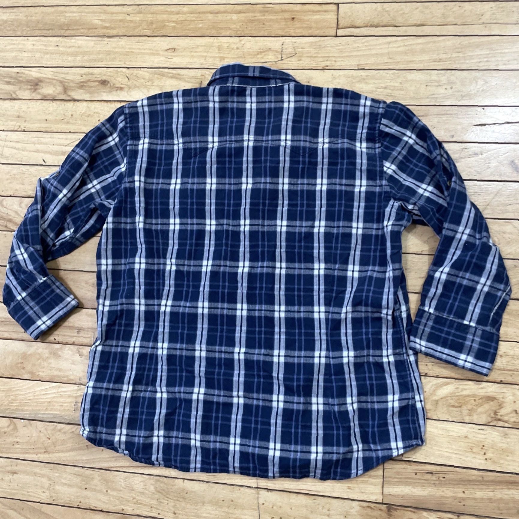 Chaps CHAPS Denim Cotton Shirt Women L Blue Plaid Button-Up Long Sleeve Western Size L / US 10 / IT 46 - 2 Thumbnail