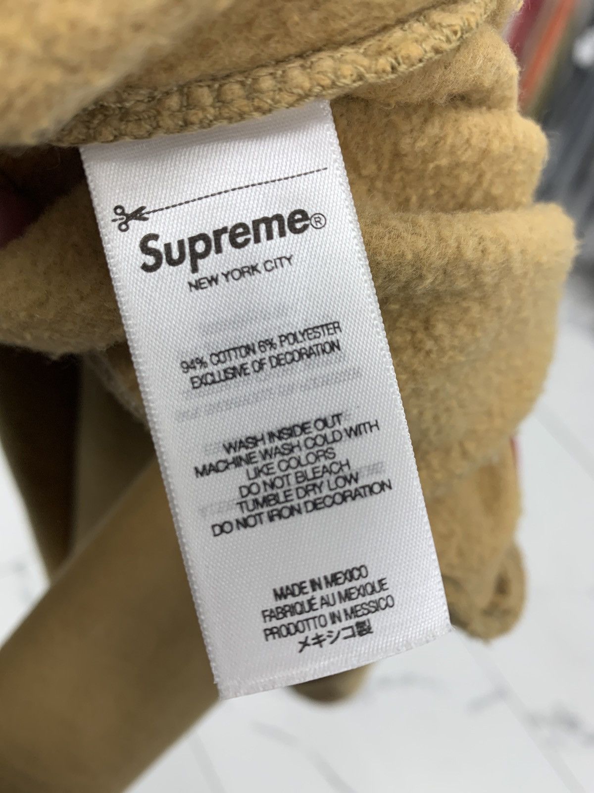 Supreme Supreme Overdyed Small Box Sweatshort "Sand" Size US 32 / EU 48 - 5 Thumbnail