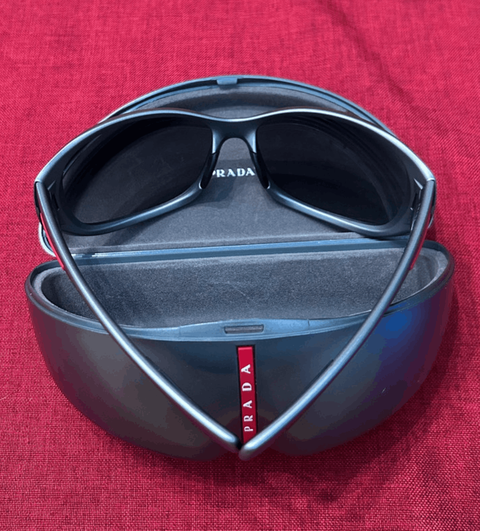 Prada PRADA Sunglasses Rectangle Wrap Shield Metal Symbole RI920 Size ONE SIZE - 2 Thumbnail