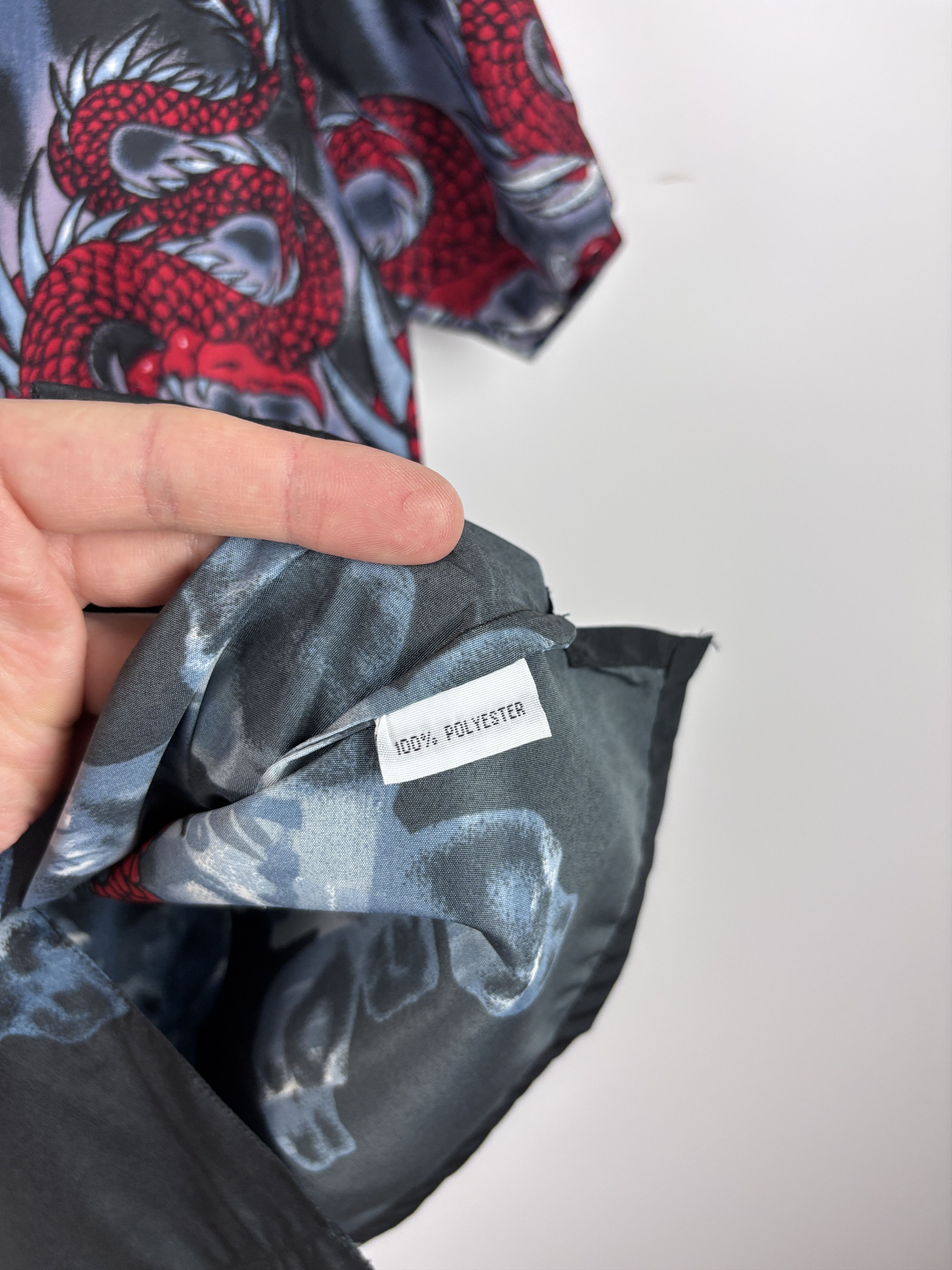 Japanese Brand × Vintage Y2K Boston Dragon Fire Flame All Over Print Button Up Shirt Size US M / EU 48-50 / 2 - 6 Thumbnail