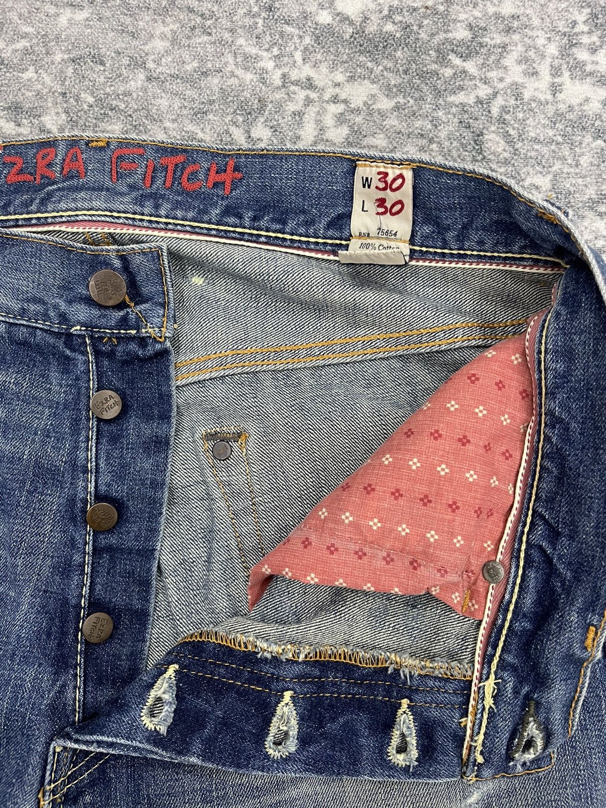 Vintage Vintage Ezra Fitch Salvage Denim Selvedge Size US 30 / EU 46 - 6 Thumbnail