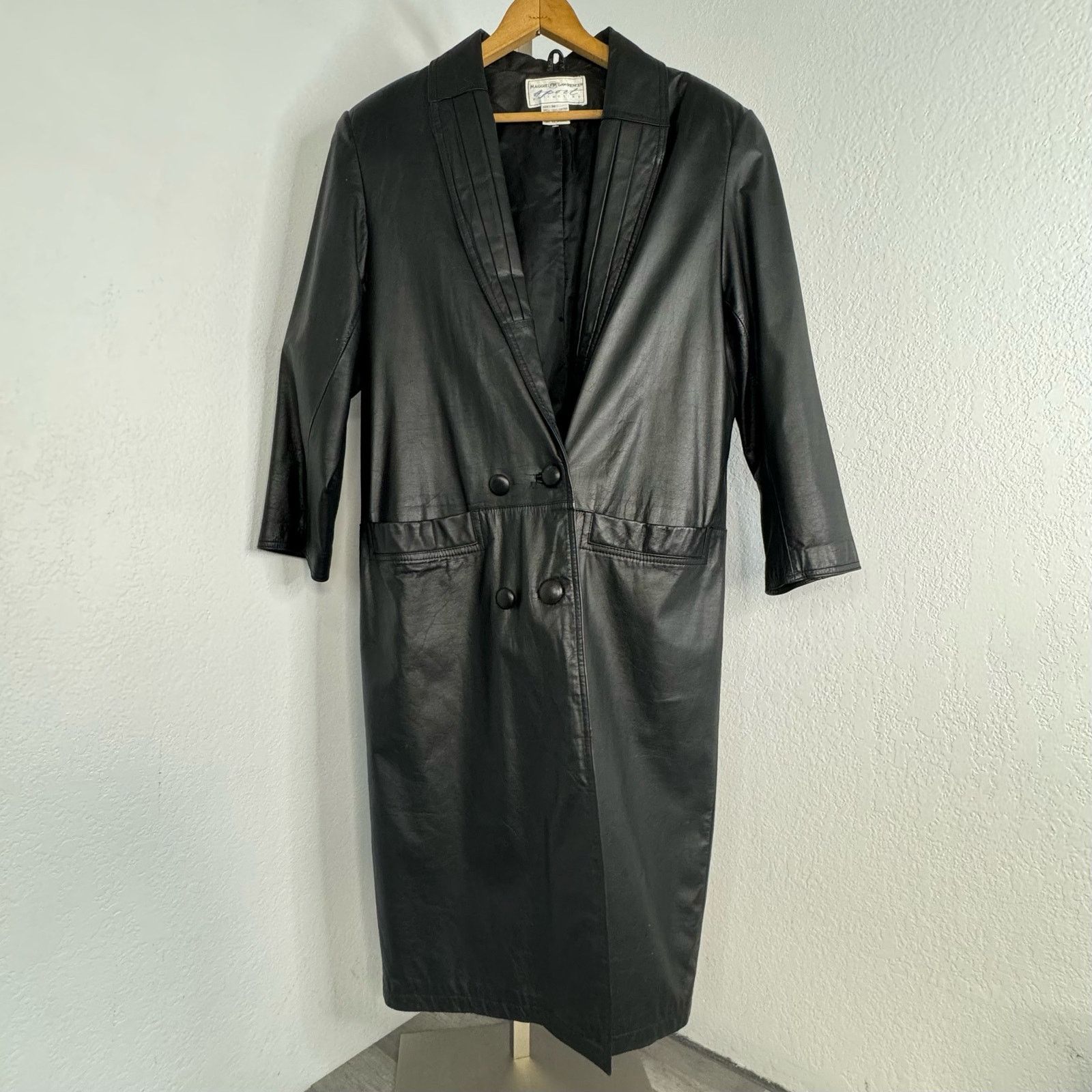 Vintage Vintage leather Trench Double Breasted Trench Coat Size M / US 6-8 / IT 42-44 - 4 Thumbnail