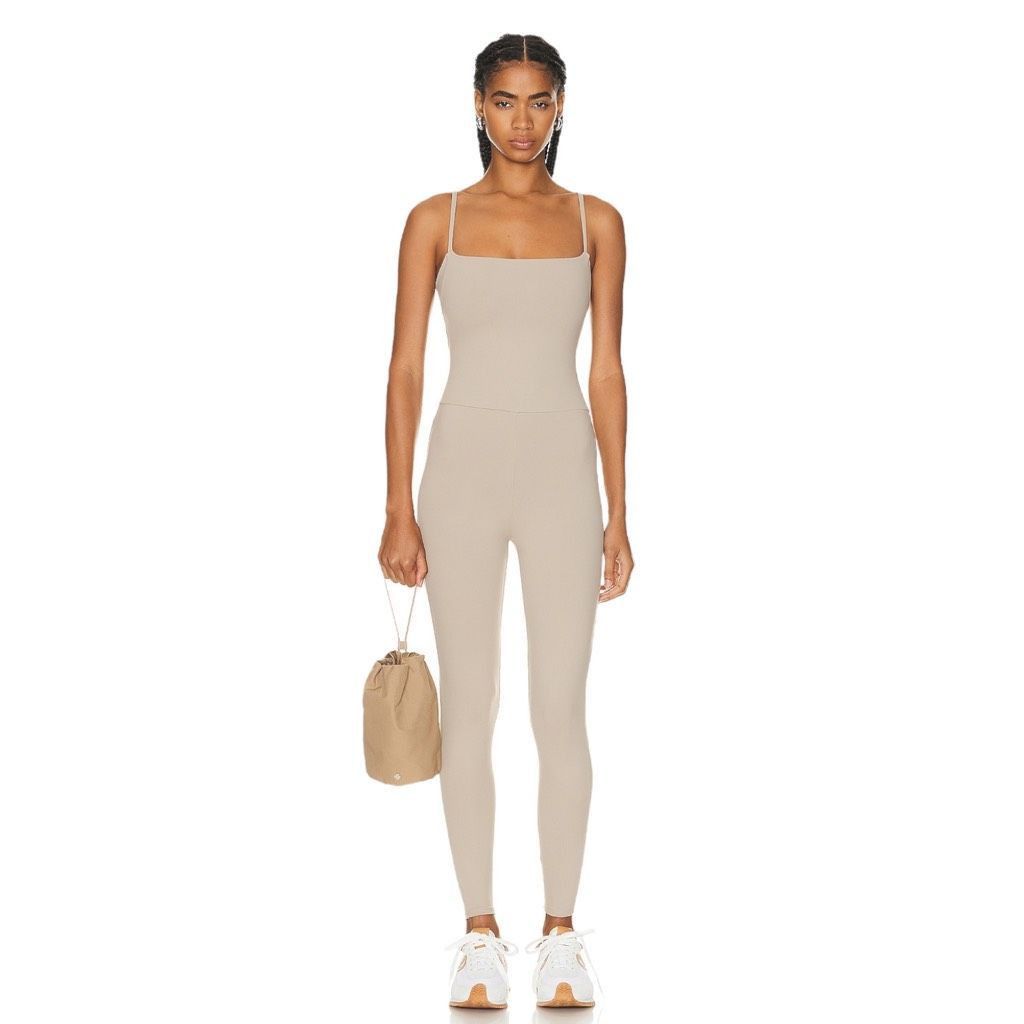 image of Live The Process Senti Jumpsuit In Sand Dune in Tan, Women's (Size 27)