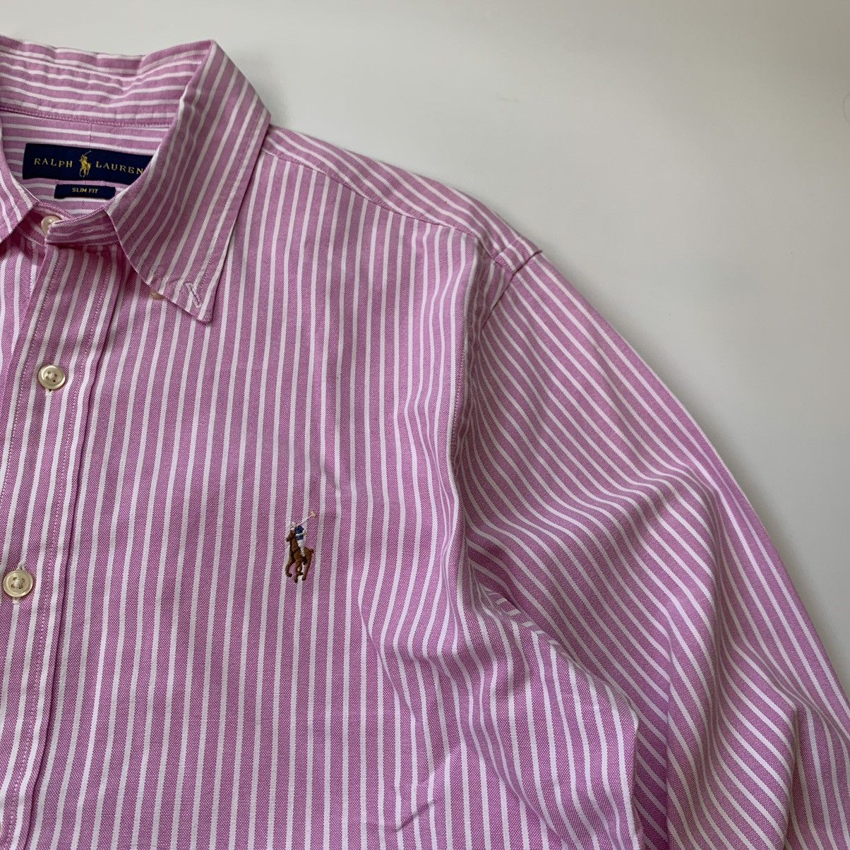 Ralph Lauren Polo Ralph Lauren Pink Striped Shirt Vintage Elegant Basic Size US M / EU 48-50 / 2 - 4 Thumbnail