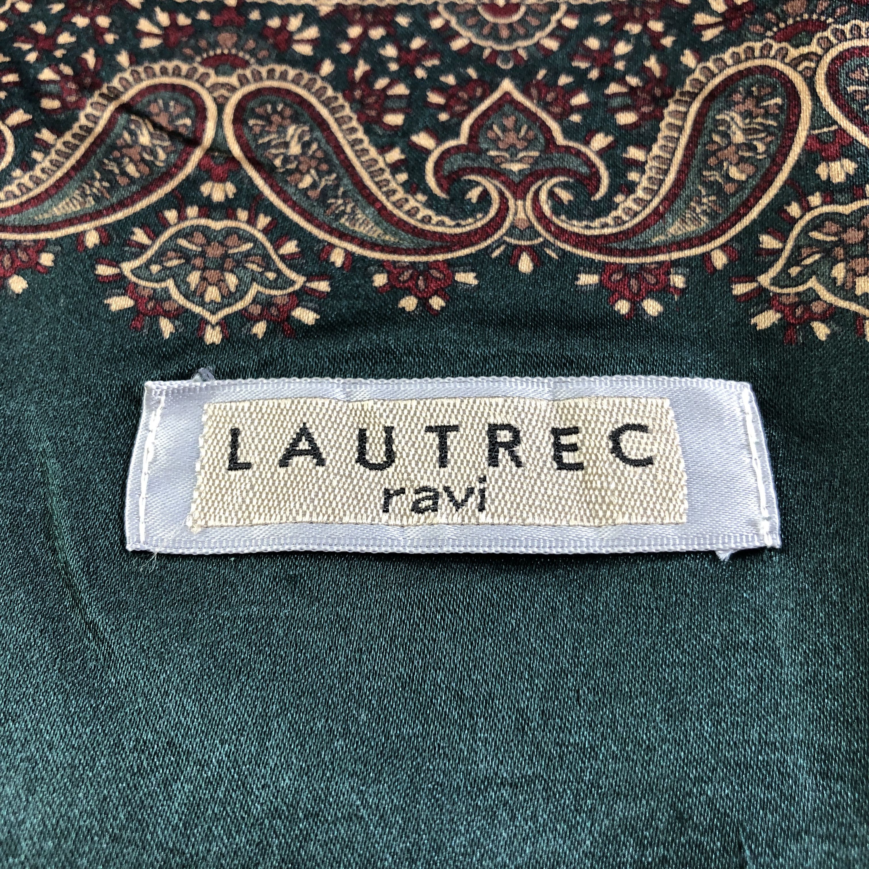 Japanese Brand Lautrec Paisley Silk/Wool Scarf Muffler Neckwear V2789 Size ONE SIZE - 5 Thumbnail
