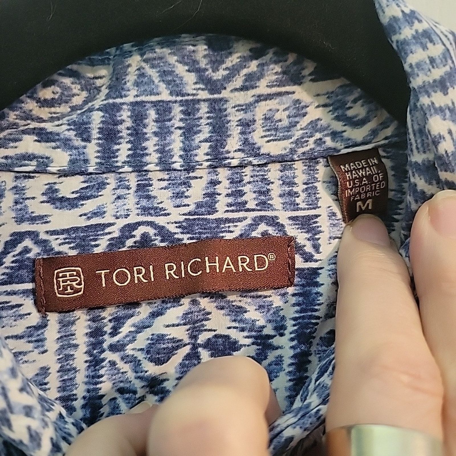 Tori Richard Tori Richard Medium Blue Waves Print Button Up Casual Beach Size US M / EU 48-50 / 2 - 2 Thumbnail