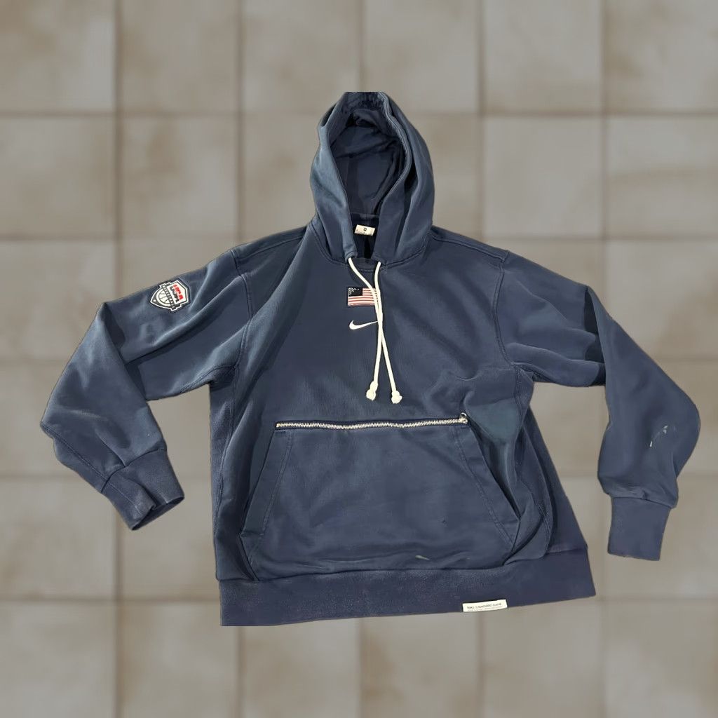 Nike Nike Team USA Hoodie Mens M Dri Fit Pullover Navy Blue Basketball Size US M / EU 48-50 / 2 - 1 Thumbnail