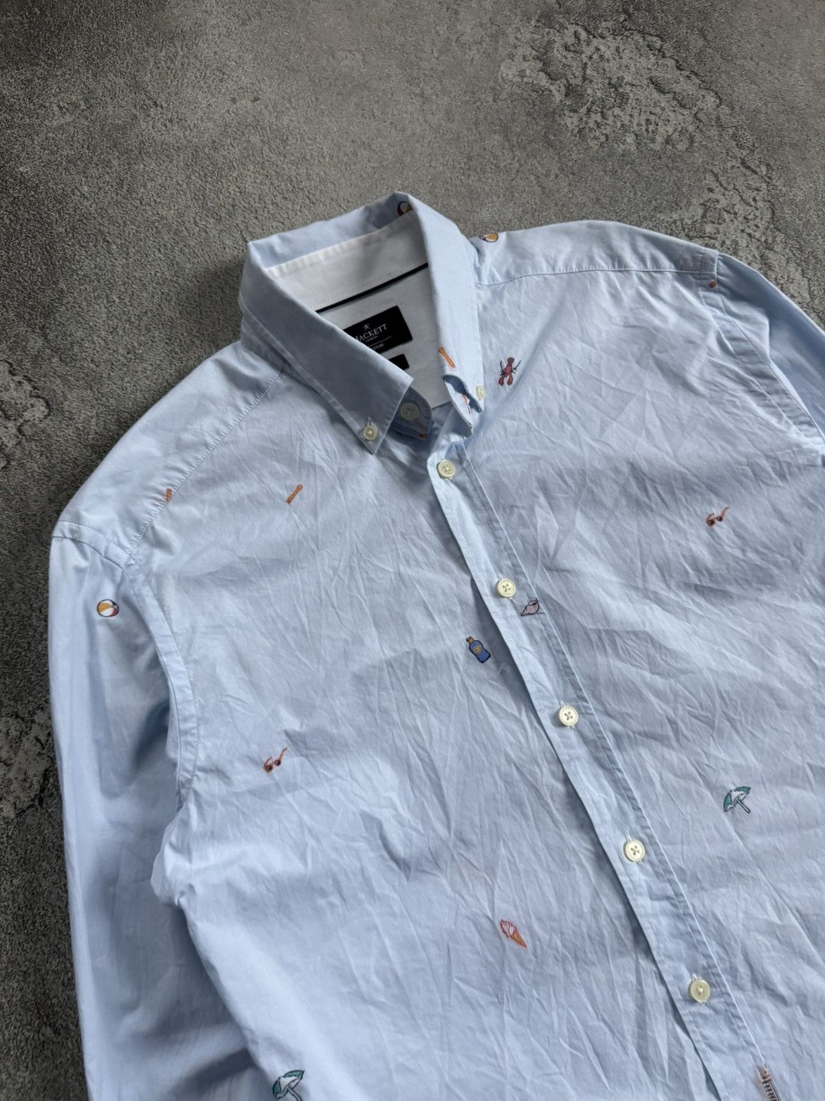 Hackett Hackett London M all printed sailor theme shirt button up Size US M / EU 48-50 / 2 - 2 Thumbnail