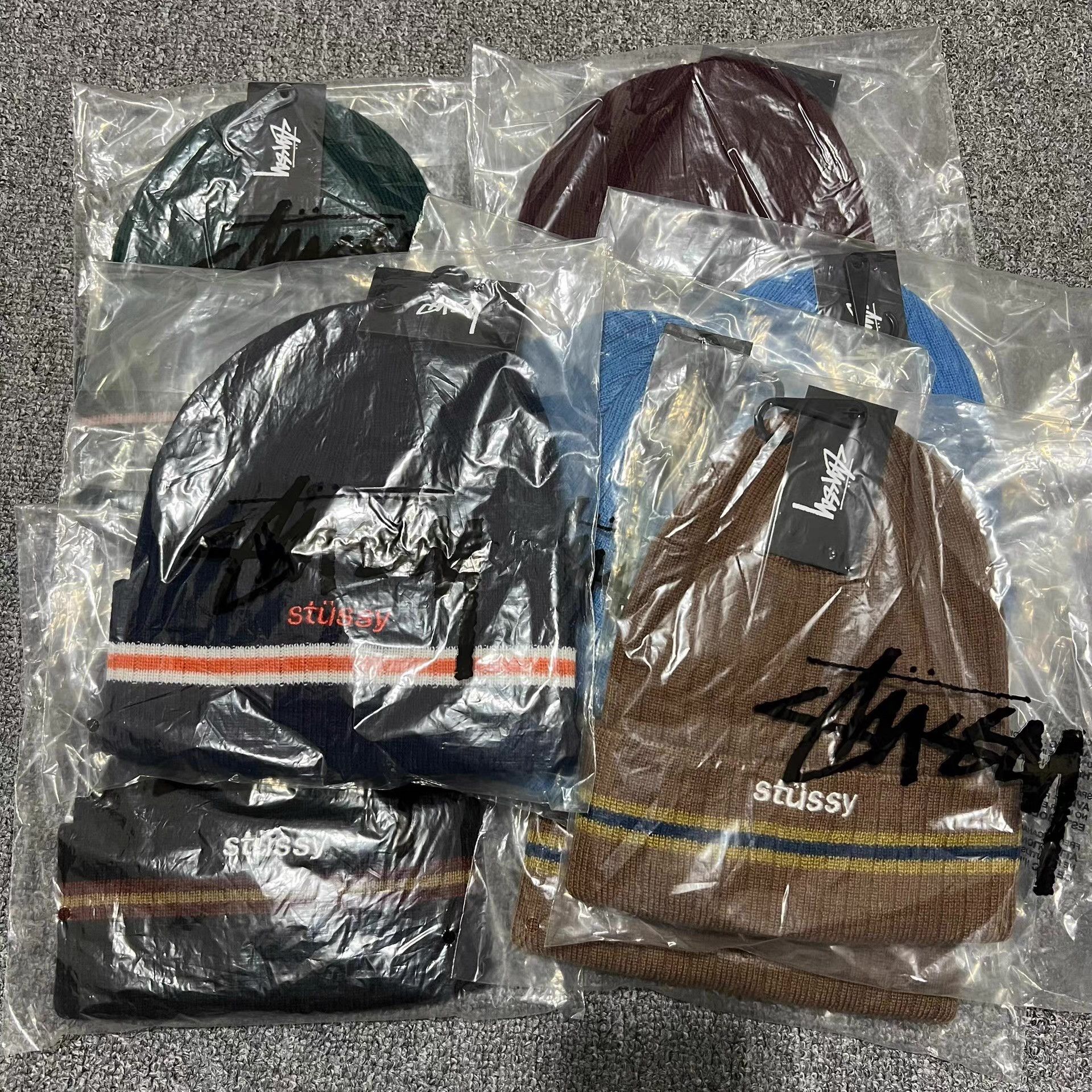 Stussy Stussy Striped Embroidered Logo Knit Beanie Q7 Size ONE SIZE - 2 Thumbnail