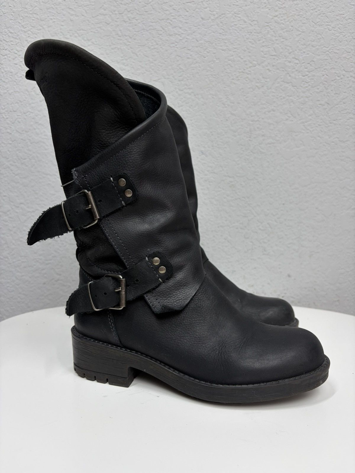 Hedi Slimane VTG Brown Leather Buckle Boots Carol Christian Poell Style Size US 7 / IT 37 - 9 Thumbnail