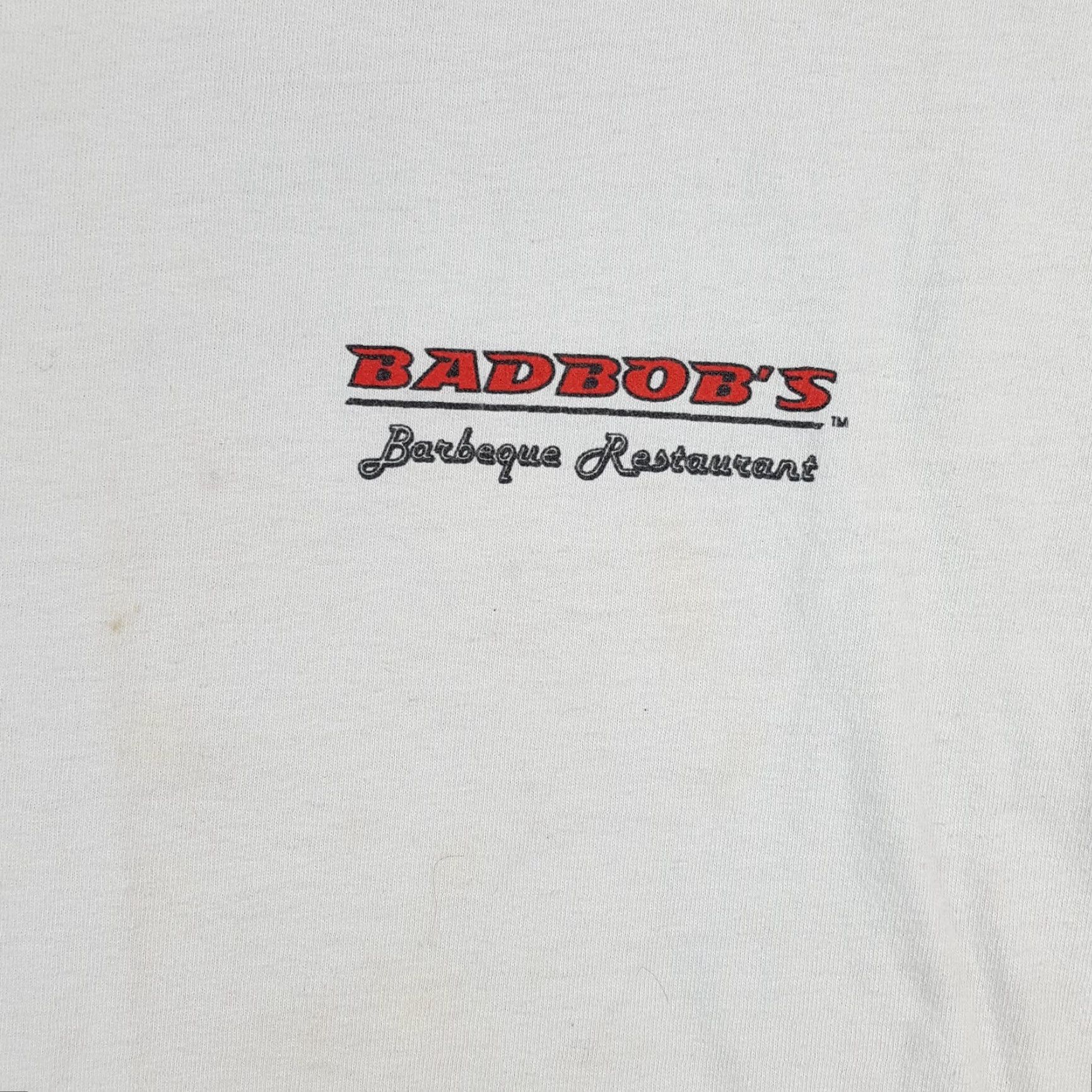 Gildan VINTAGE Gildan Funny Pig Butt BBQ T-Shirt Adult Large White 90s Retro Novelty Mens Size US L / EU 52-54 / 3 - 2 Thumbnail