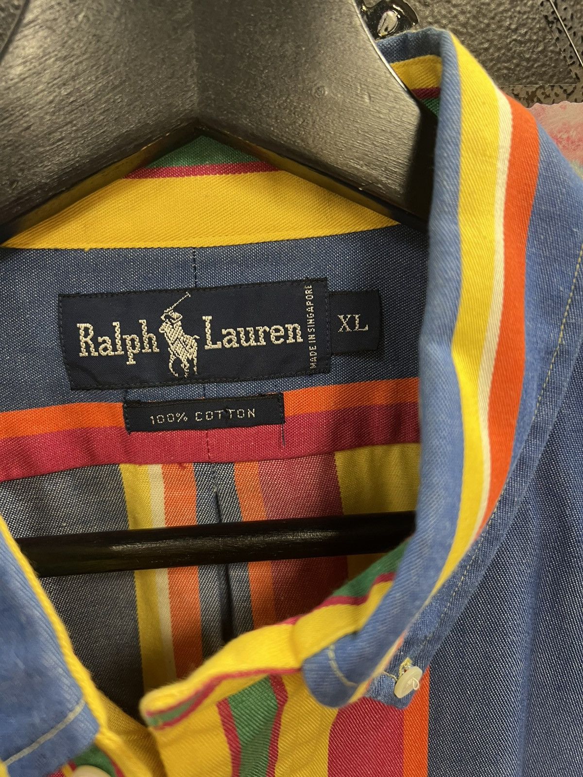 Polo Ralph Lauren Vintage Ralph Lauren Multi Stripped Button Up Shirt Size US XL / EU 56 / 4 - 3 Thumbnail