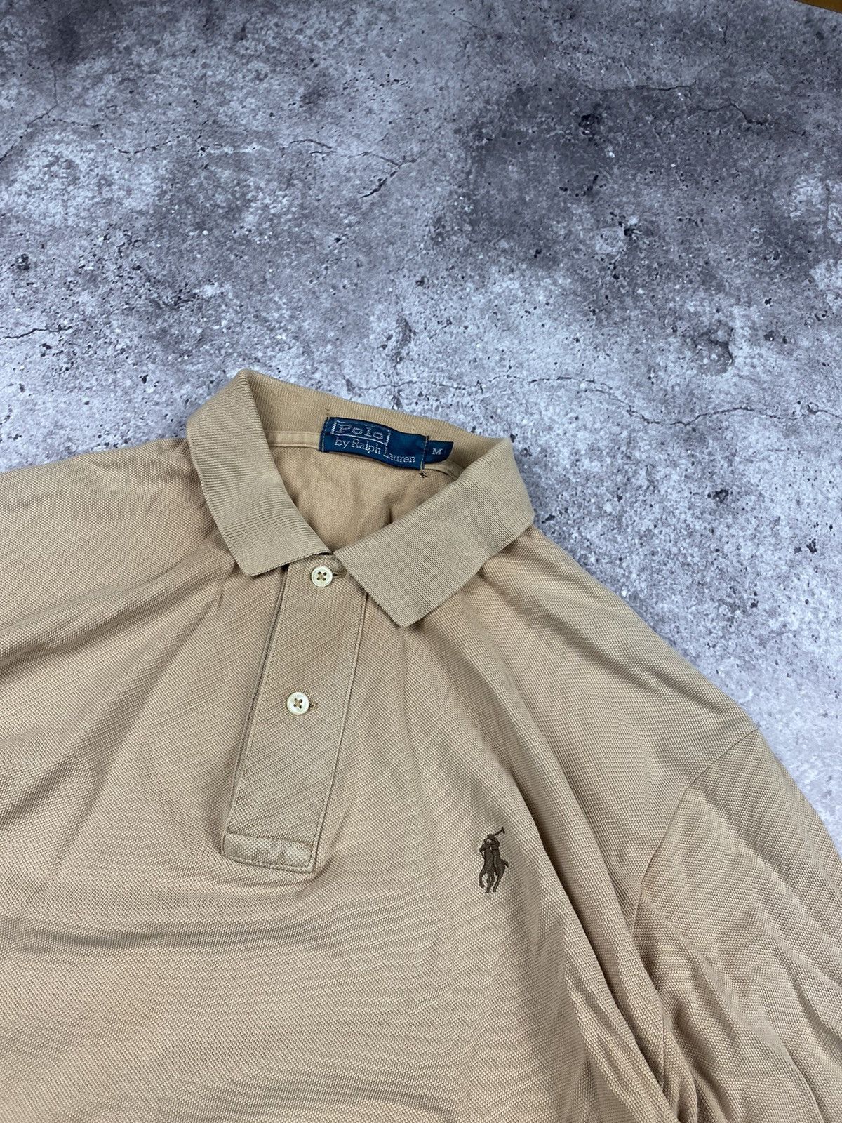 Polo Ralph Lauren × Vintage Polo Ralph Lauren Vintage Y2K Faded Brown Polo T-Shirt Size US M / EU 48-50 / 2 - 2 Thumbnail