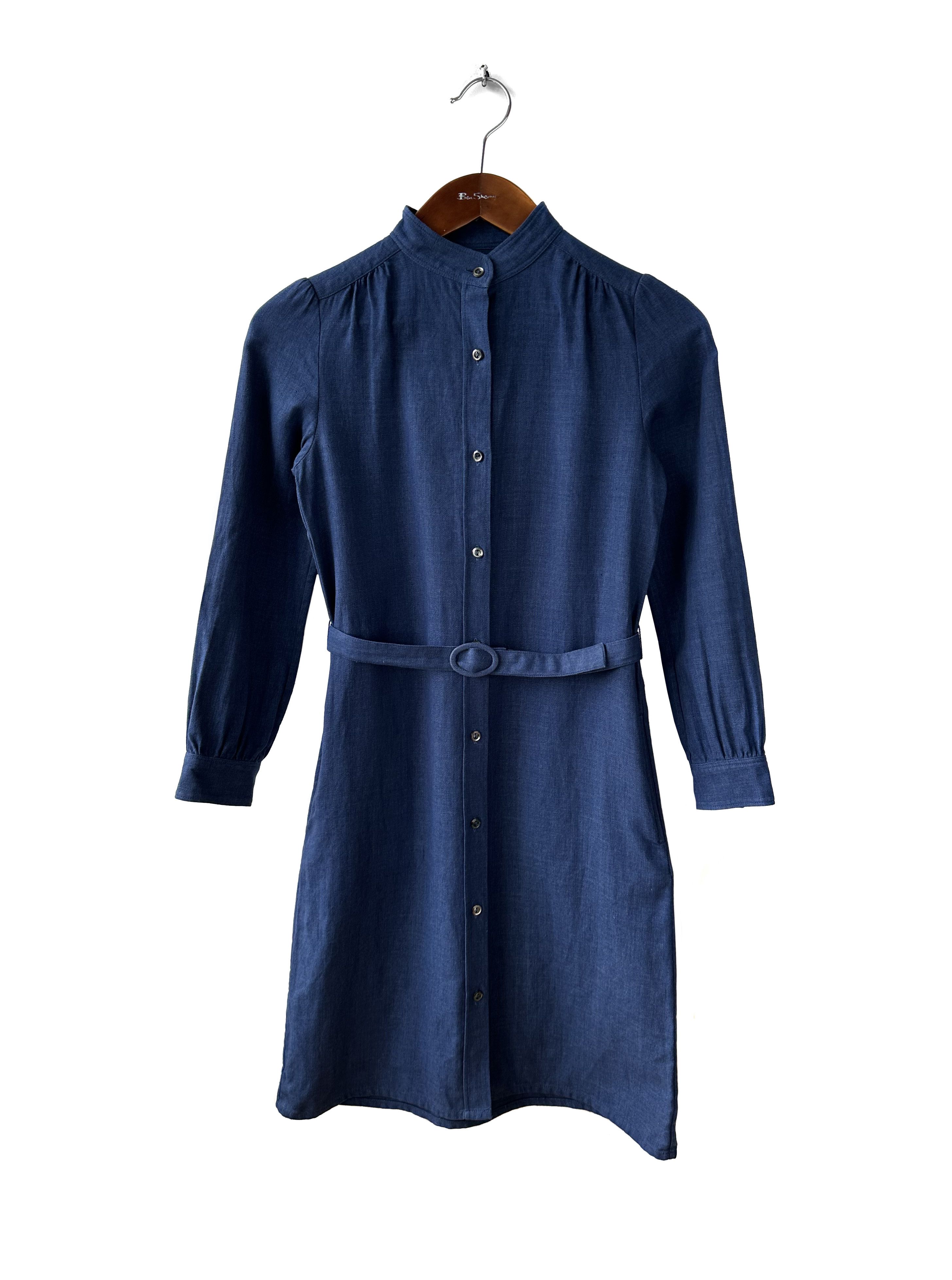 A.P.C. A.P.C. blue belted dress Size XS / US 0-2 / IT 36-38 - 1 Thumbnail