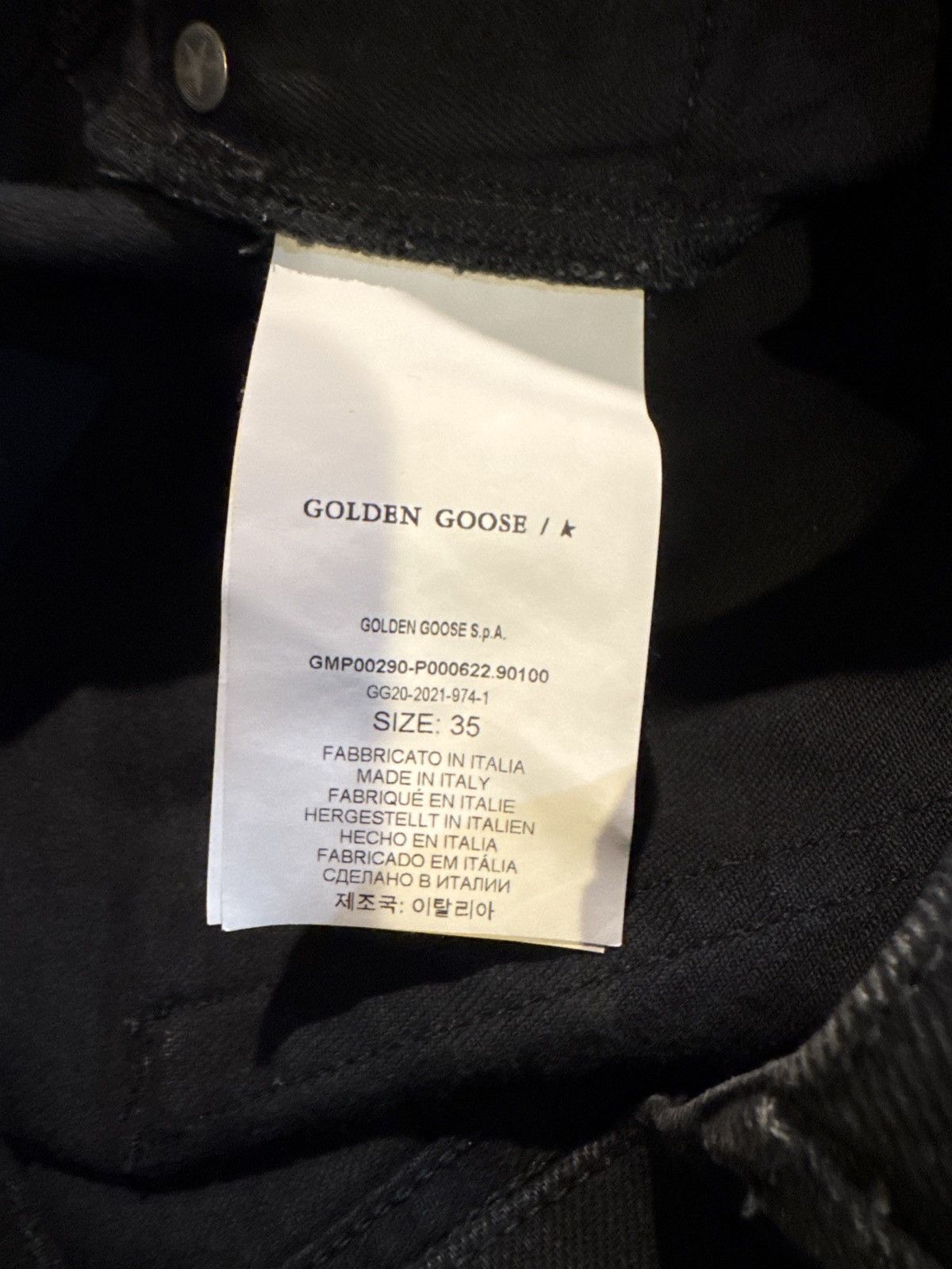 Golden Goose Golden Goose Mens Black Slim Jeans Size US 35 - 7 Thumbnail
