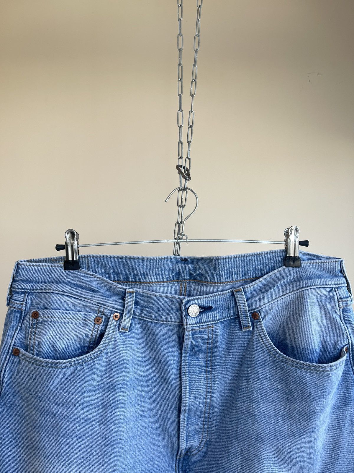 Levi's Premium 501 Big E Straight Tapered Regular Fit Denim Jeans Size US 36 / EU 52 - 3 Thumbnail