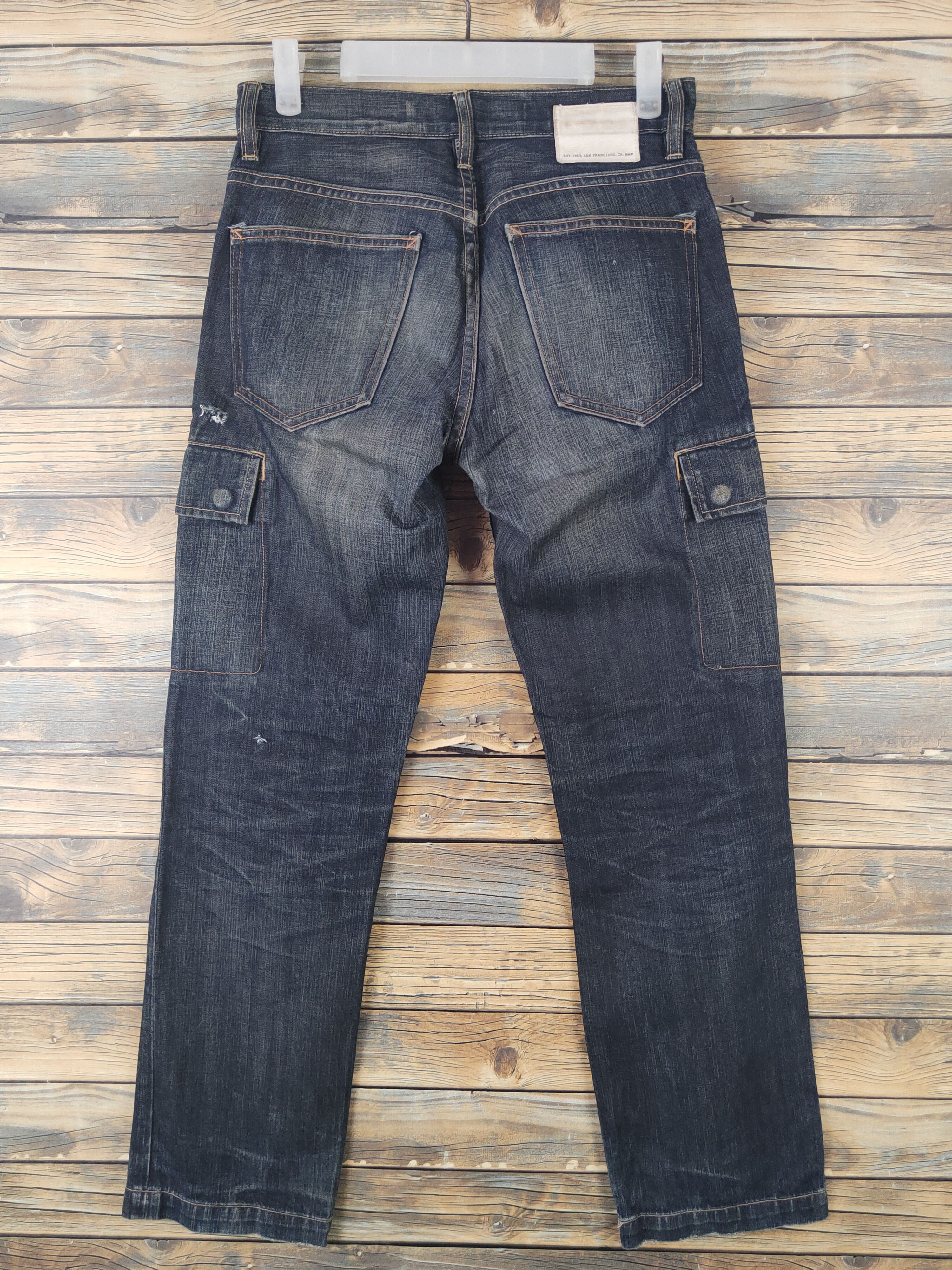 Gap DL Gap Dark Blue Distressed Ripped Jeans #1861 Size US 29 - 7 Thumbnail