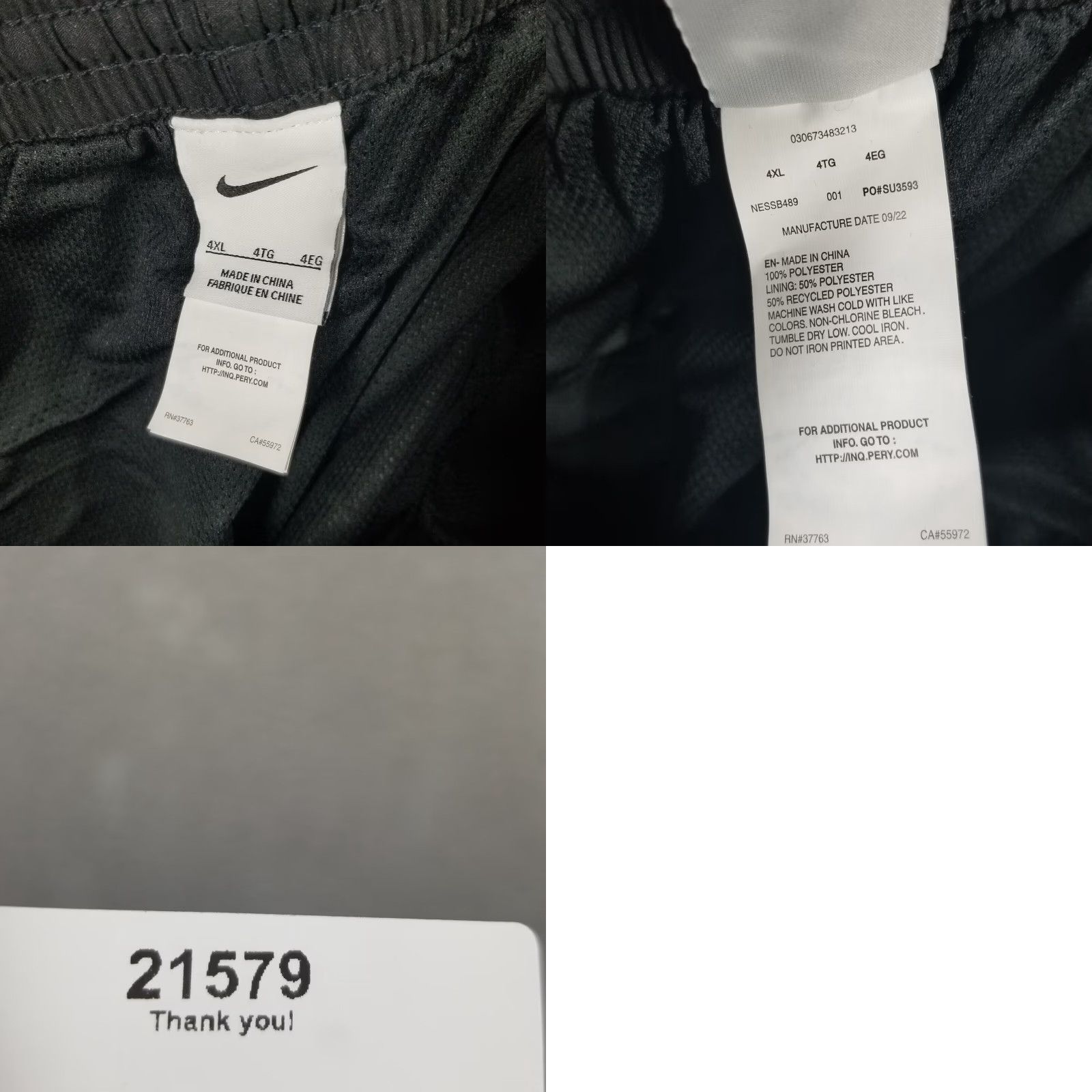 Nike Nike Split Volley Swim Shorts 4XL Men's Trunks Black Gray Colorblock NESSB489-001 New Size US 39 - 8 Thumbnail