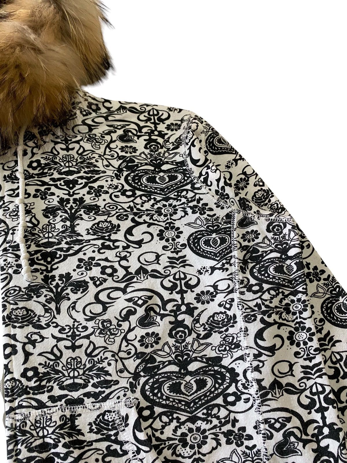 Japanese Brand Fur N.W.D Black White Paisley Full Zip Hoodie All Over Print Size L / US 10 / IT 46 - 3 Thumbnail