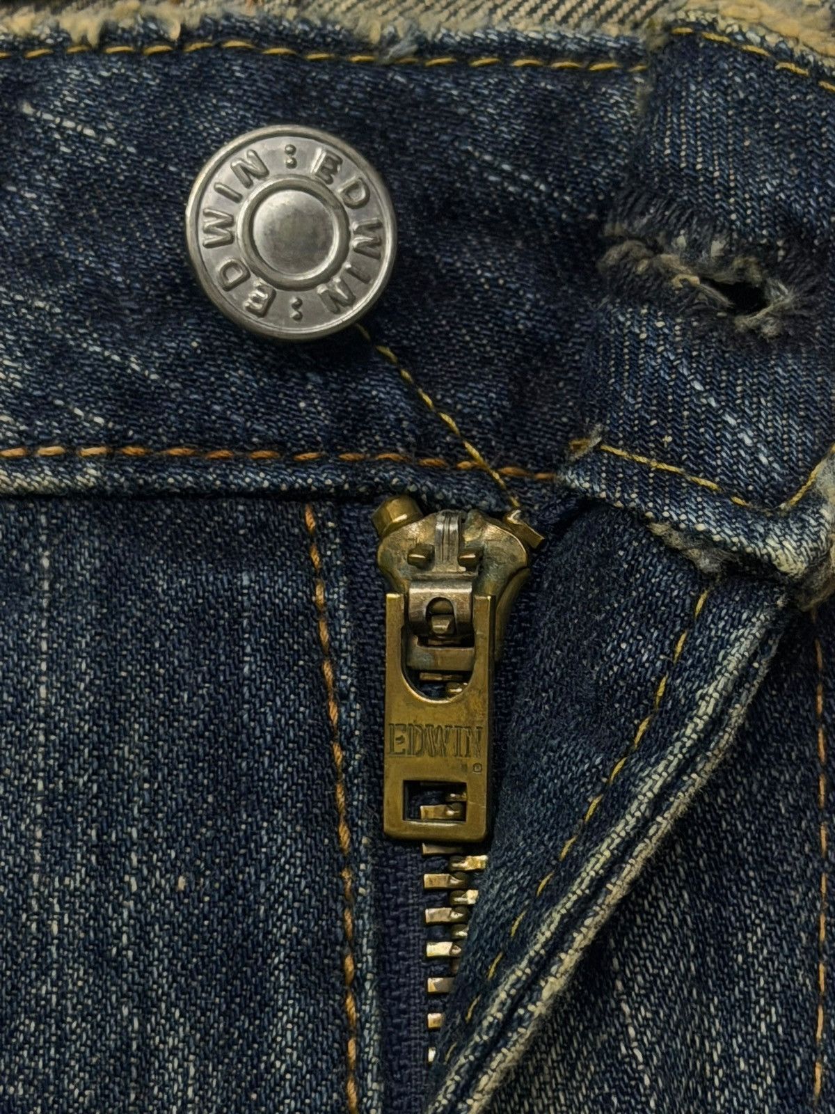 Edwin Vintage 00s EDWIN 502R Japanese Denim Jeans | Vintage Fade Size US 34 / EU 50 - 10 Thumbnail