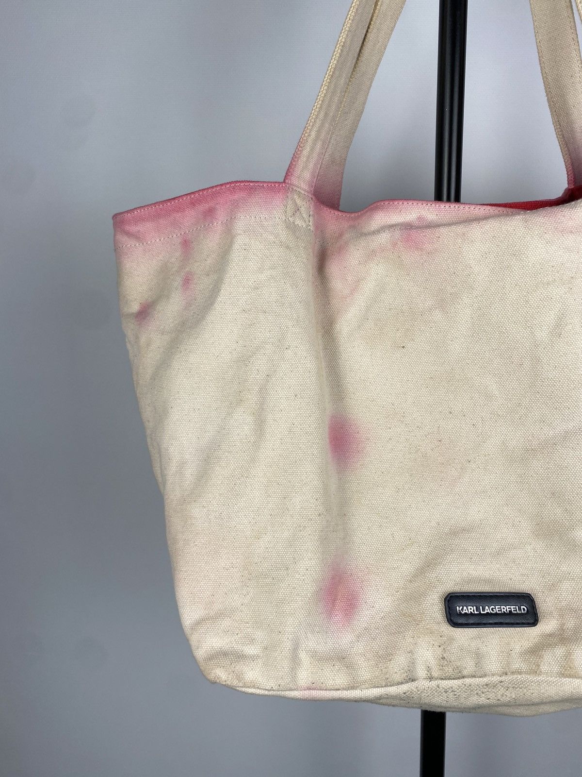Designer × Karl Lagerfeld × Vintage Designer Karl Lagerfeld Large Cotton Bag Y2K Luxury Size ONE SIZE - 6 Thumbnail