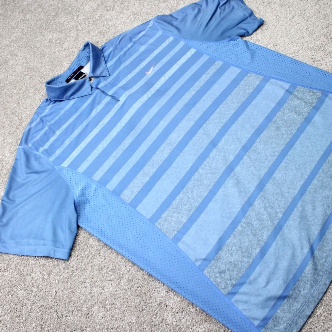 Nike Nike Tiger Woods Polo Shirt Mens XL Blue Dri-Fit Stretch Golf Short Sleeve Size US XL / EU 56 / 4 - 6 Thumbnail