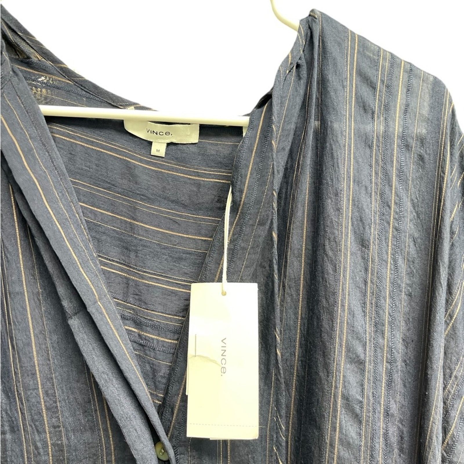 Vince *BNWT* Women’s Vince Navy Blue Blouse Size M / US 6-8 / IT 42-44 - 2 Thumbnail