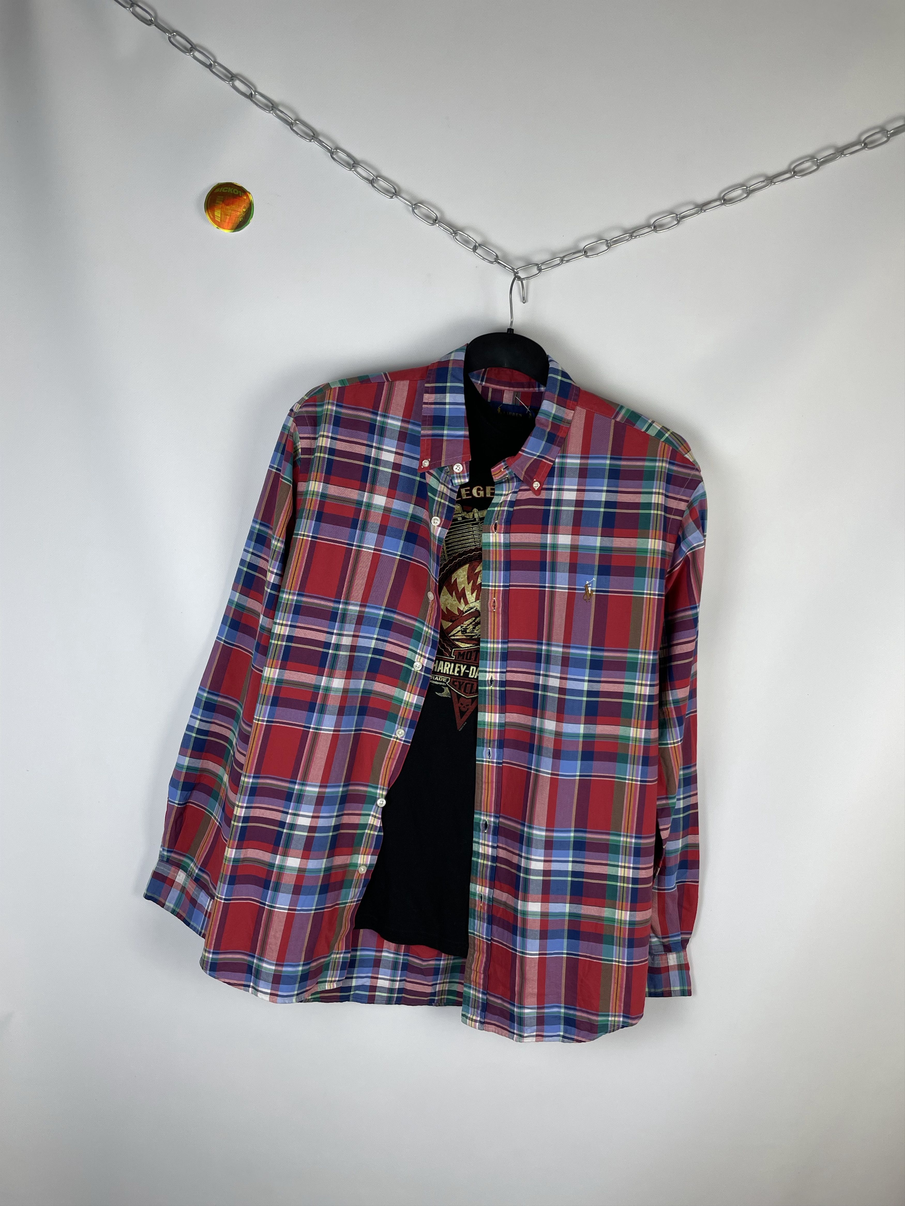 Flannel Flannel Polo Ralph Lauren Vintage Mens Shirt Size US XL / EU 56 / 4 - 2 Thumbnail