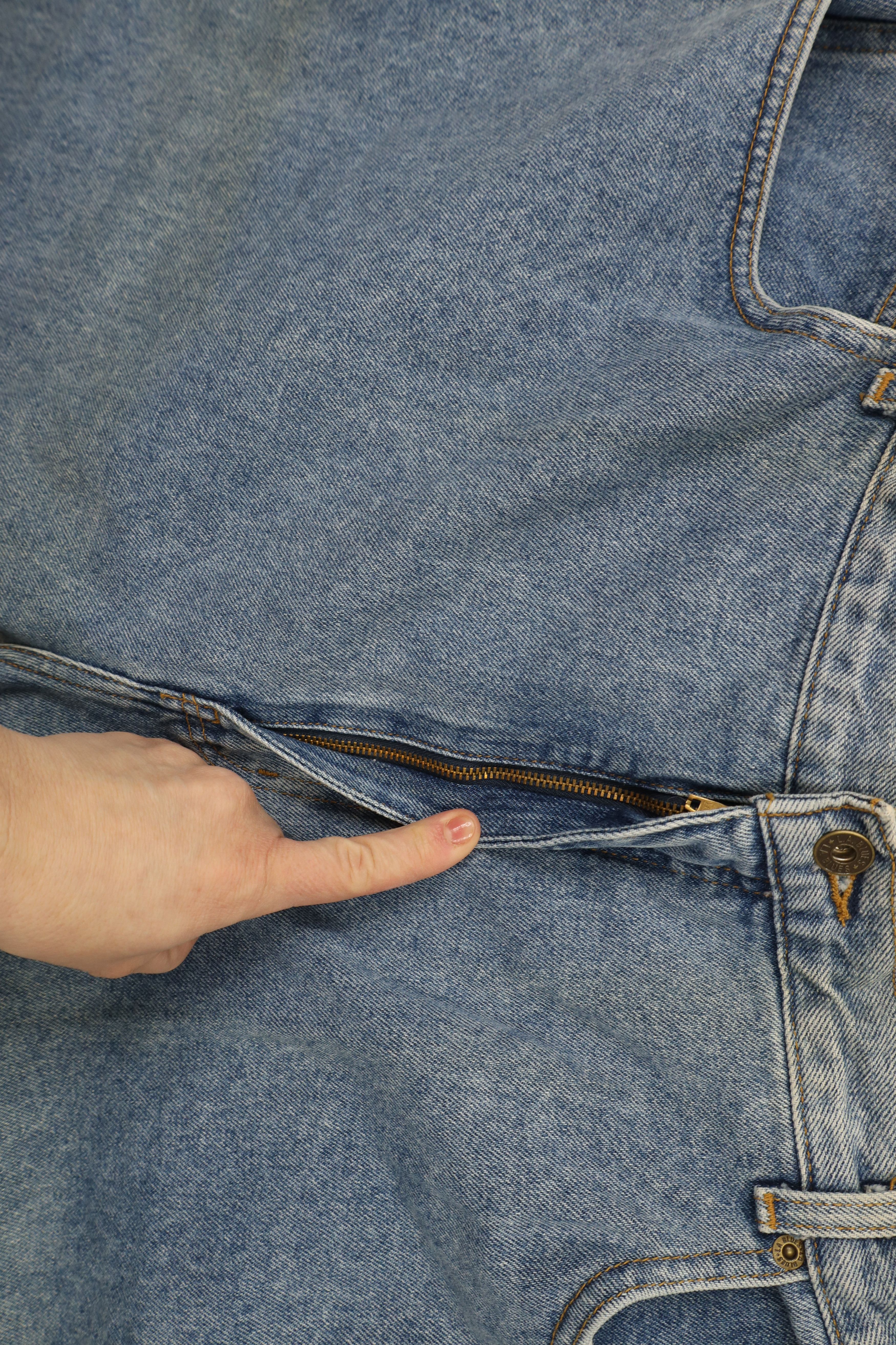 Vintage Deadstock Vintage 90s Streetwear Tapered Leg Denim Jeans Size 24" / US 00 / IT 34 - 8 Thumbnail