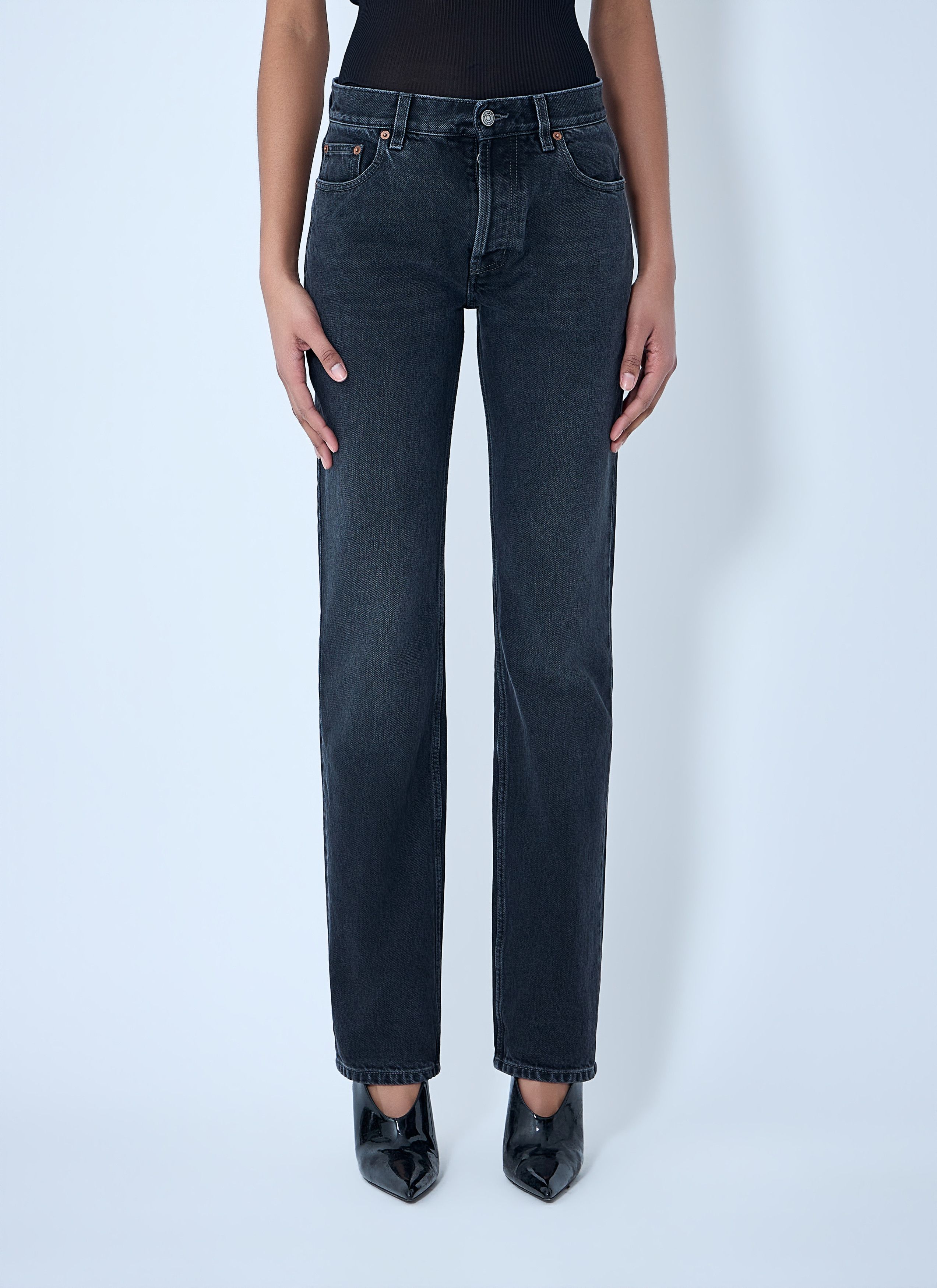 Saint Laurent Paris Straight High Rise Jeans Size 26" / US 2 / IT 38 - 1 Thumbnail