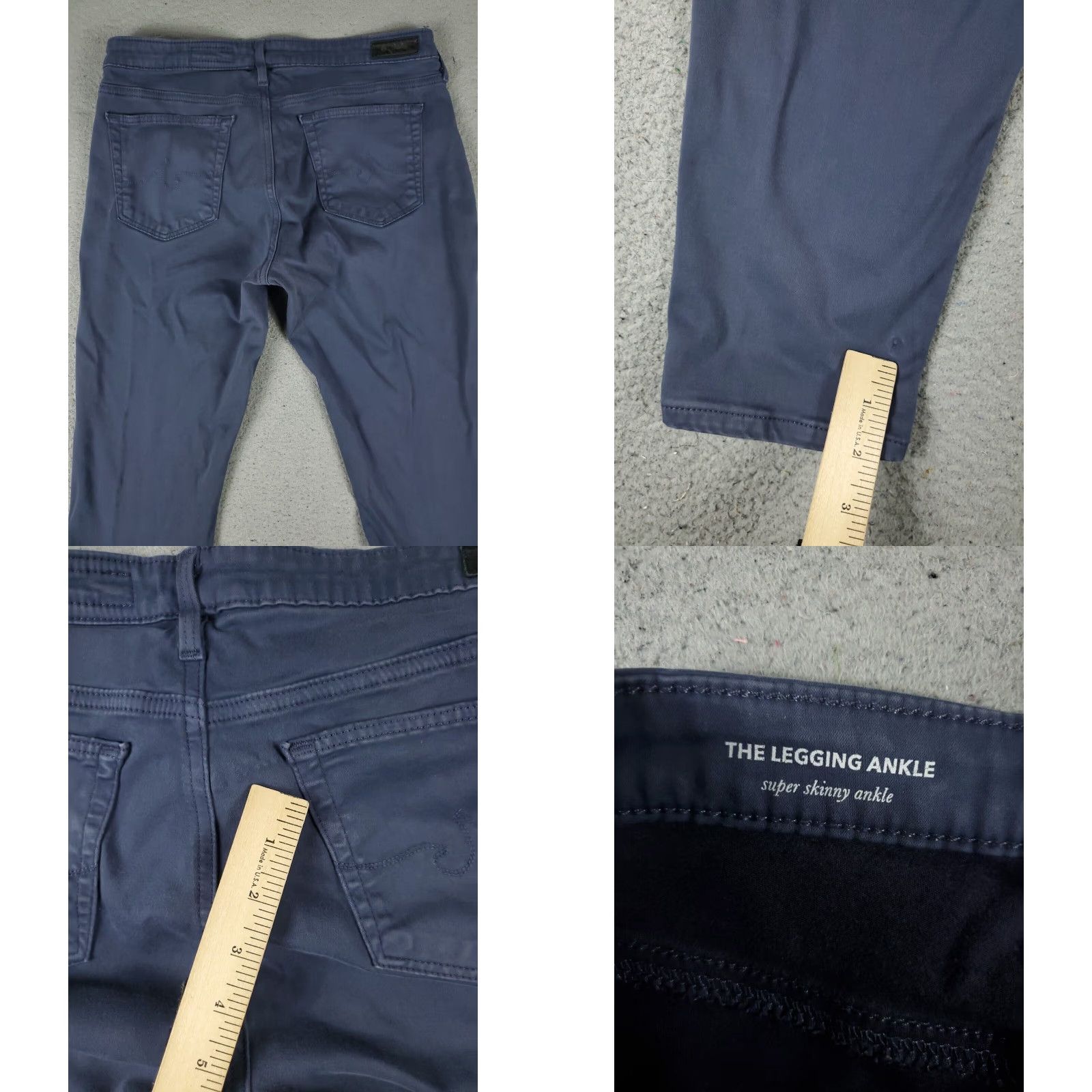 Theory VINTAGE AG Adriano Goldschmied Jeans Women's Skinny Fit 32x29 Blue Denim Modern Classic Size 24" / US 00 / IT 34 - 8 Thumbnail