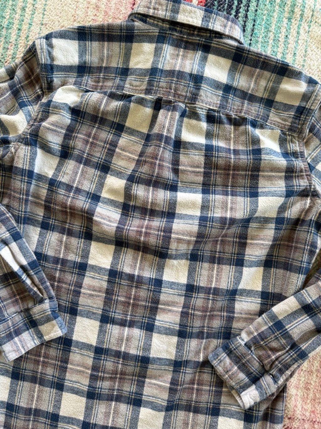 L.L. Bean L.L.Bean Plaid Casual Button Down Flannel Shirt M Blue White Size US M / EU 48-50 / 2 - 4 Thumbnail