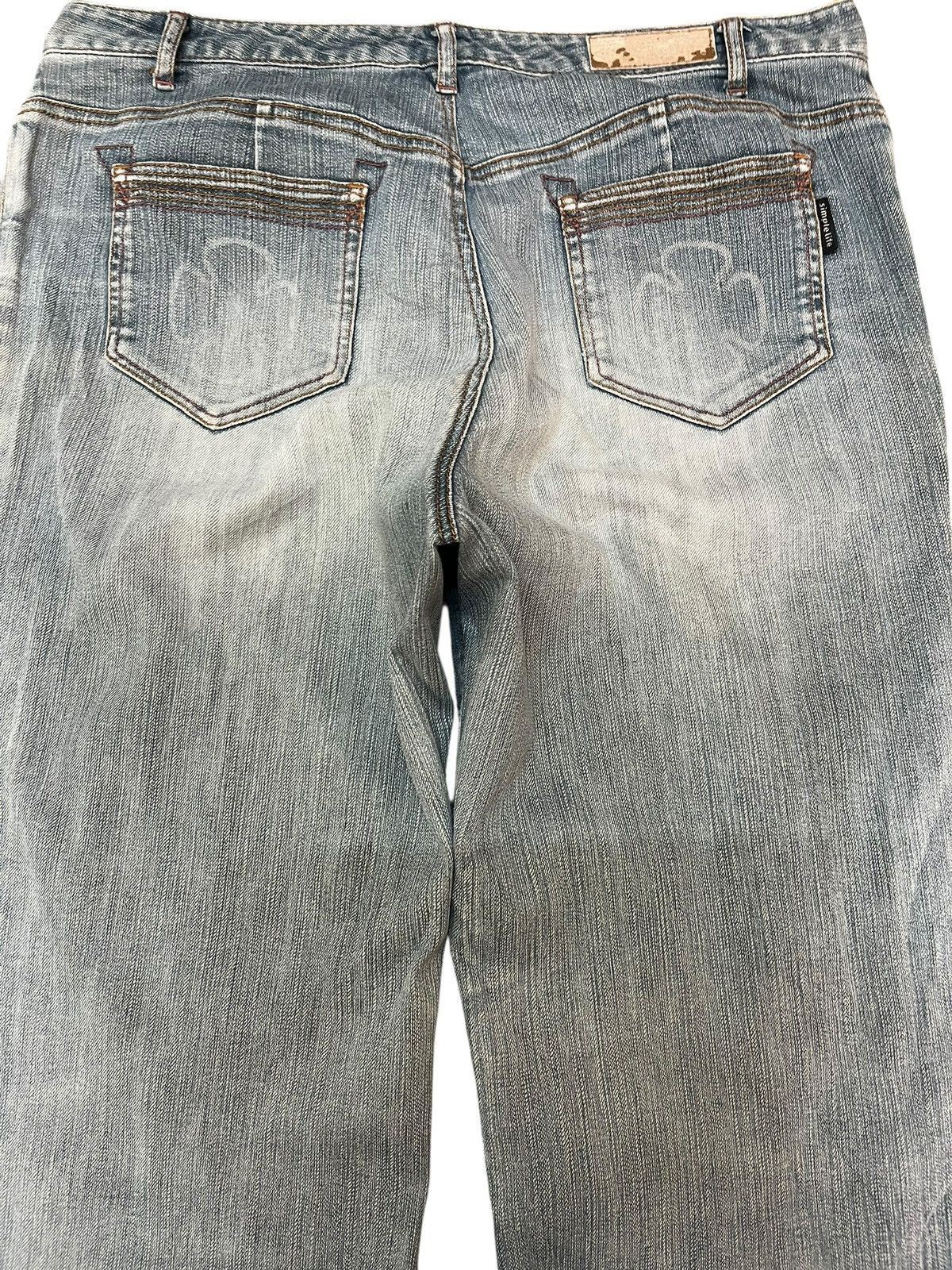 Japanese Brand Vintage Simple Life Baggy Faded Denim Size US 35 - 7 Thumbnail
