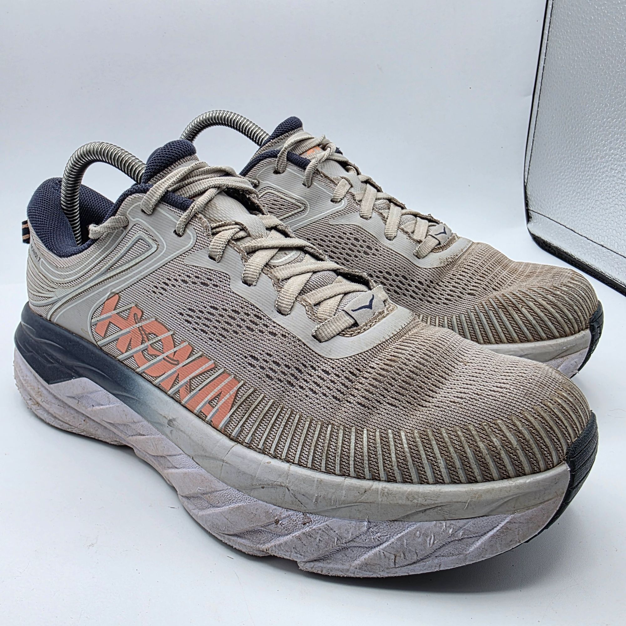 Hoka Hoka One One Bondi 7 Womens Size 9 Lunar Rock Athletic Shoes Size US 9 / IT 39 - 1 Thumbnail