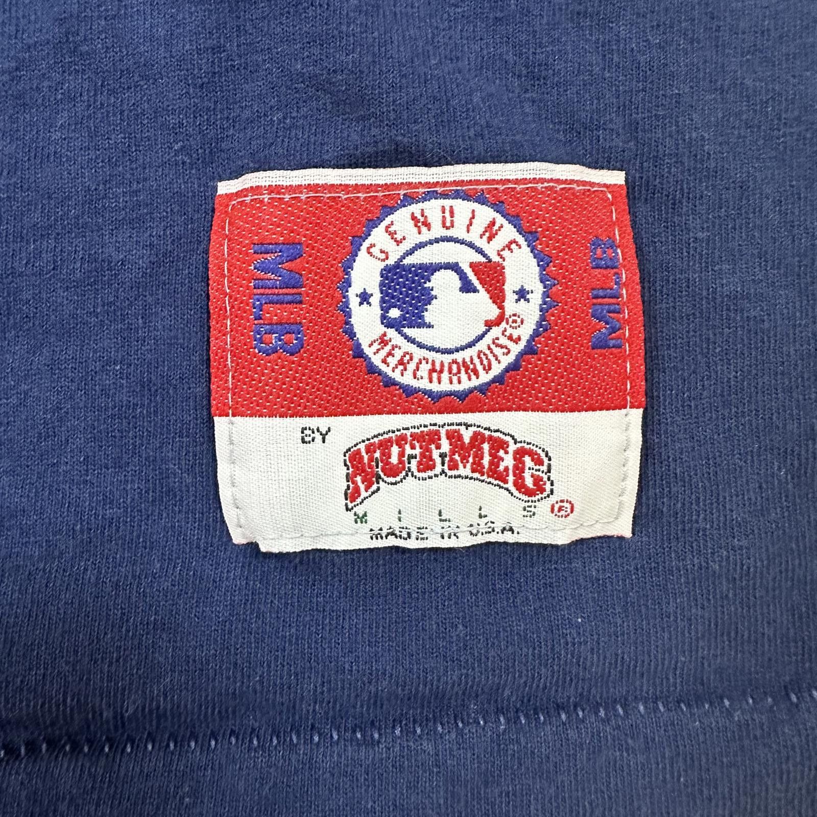 Nutmeg Nutmeg Men T-Shirt Large Navy Atlanta Braves Vintage Single Size US L / EU 52-54 / 3 - 4 Thumbnail