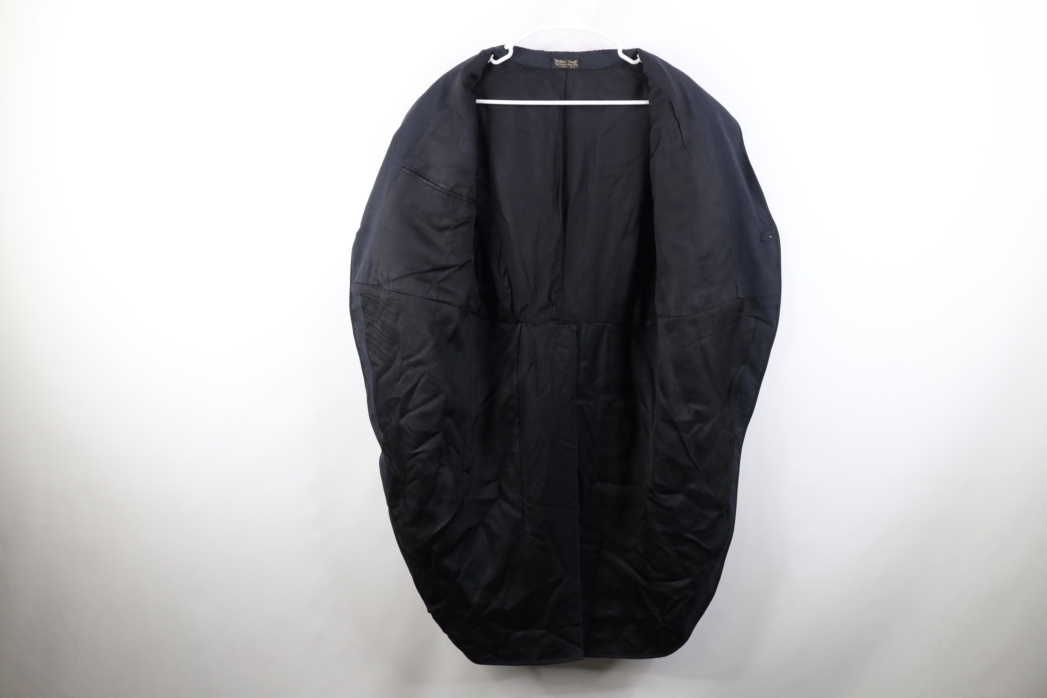 Vintage Vintage 40s 50s Tuxedo Suit Coat Blazer Jacket Tailcoat USA Size US XXL / EU 58 / 5 - 9 Thumbnail