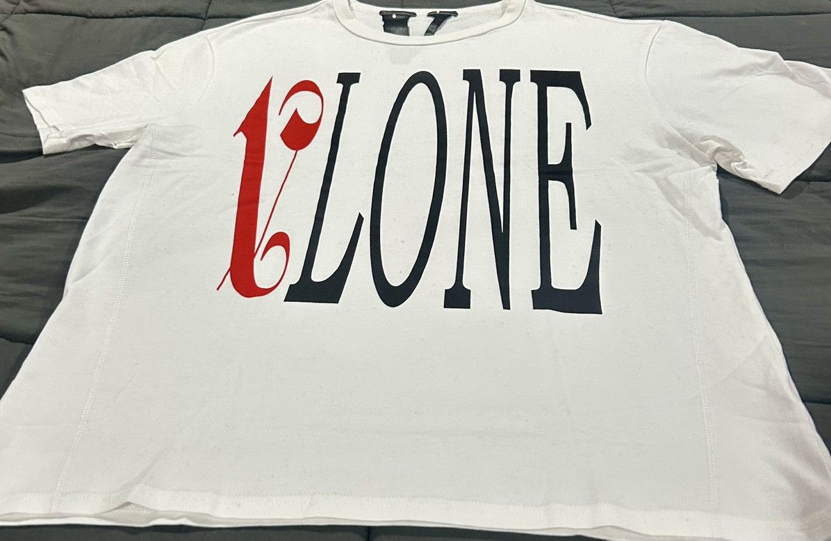 Palm Angels × Vlone Vlone x Palm Angels Logo Tee White Size US L / EU 52-54 / 3 - 2 Thumbnail