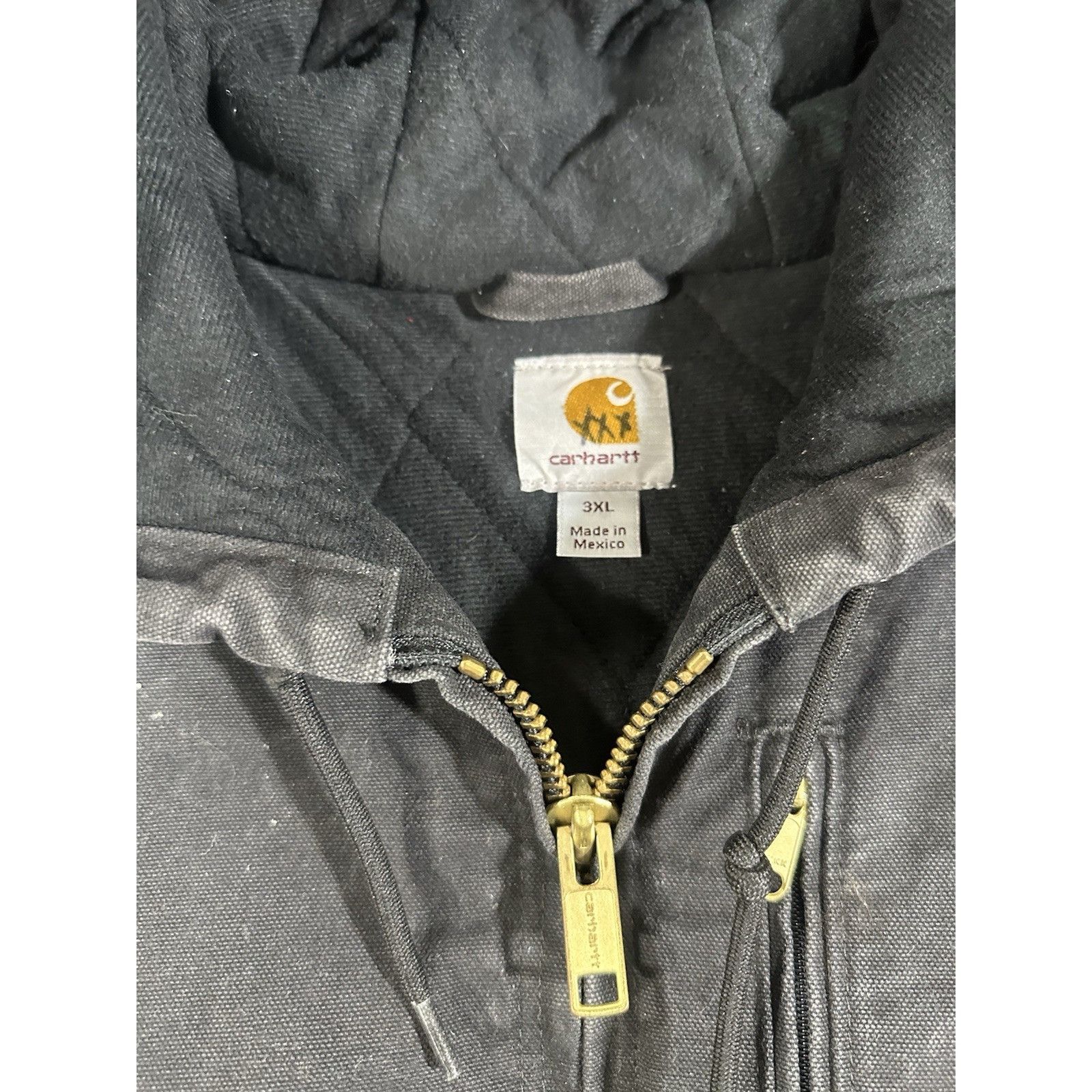Carhartt Vintage Carhartt Active Jacket Mens Sz 3XL Black Canvas Hood Size US XXL / EU 58 / 5 - 4 Thumbnail