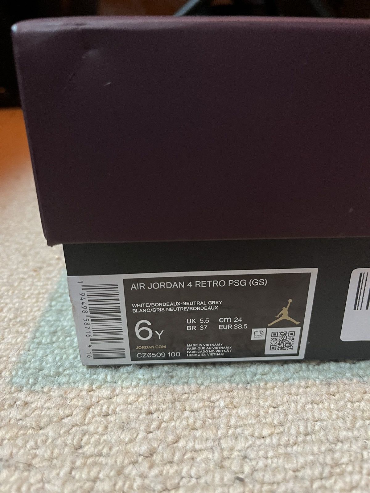 Jordan Brand Jordan 4 PSG UK5.5 US6 Size US 6 / EU 39 - 2 Thumbnail