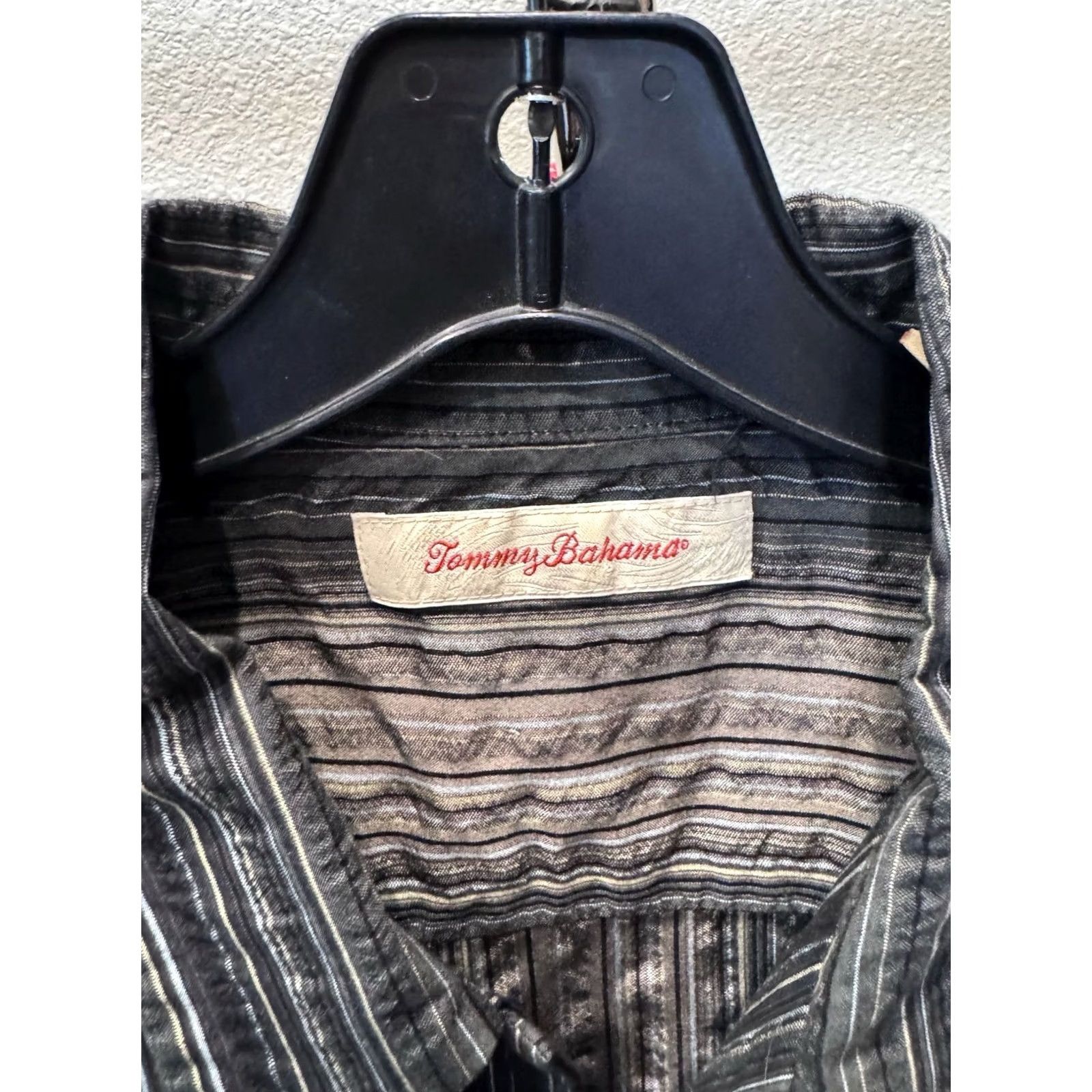 Tommy Bahama Tommy Bahama Silk Stripe Pocket Earth Tone SHORT SLEEVE BUTTON UP SHIRT XL Size US XL / EU 56 / 4 - 2 Thumbnail