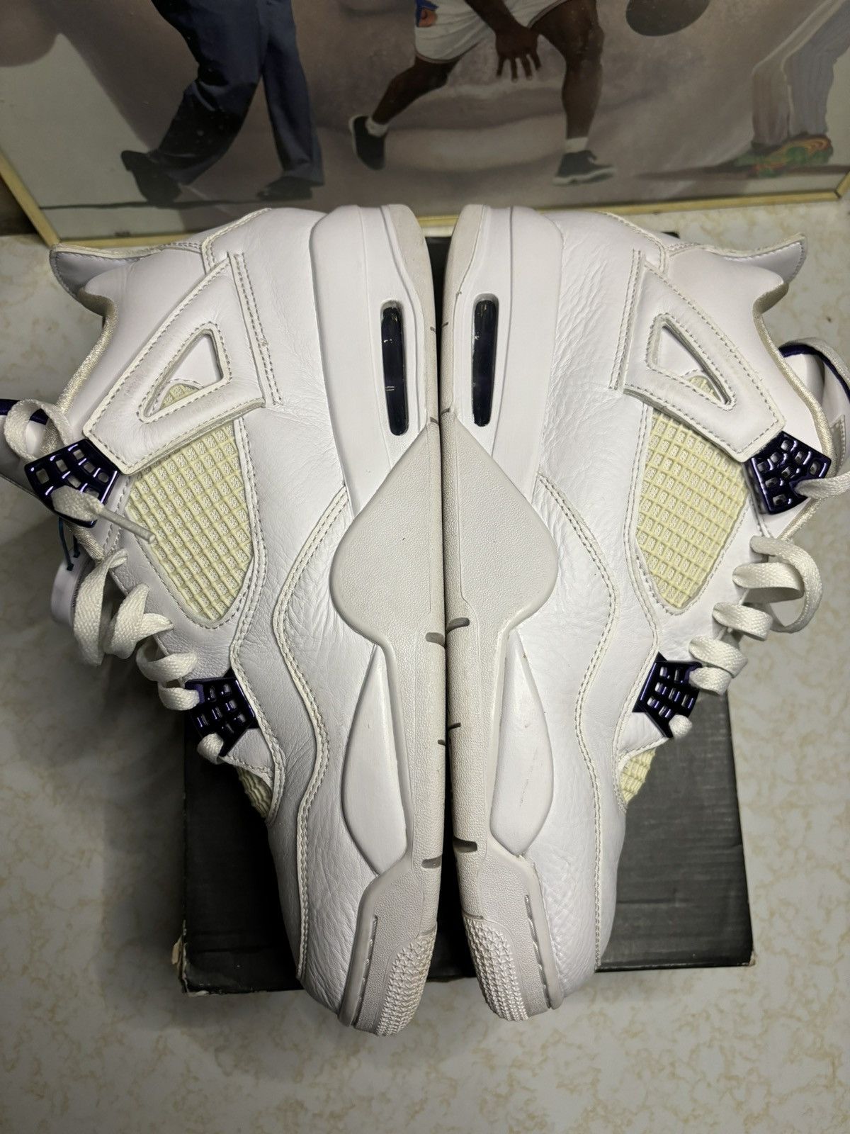 Jordan Brand Air Jordan 4 Retro Court Purple Size US 12.5 / EU 45-46 - 4 Thumbnail