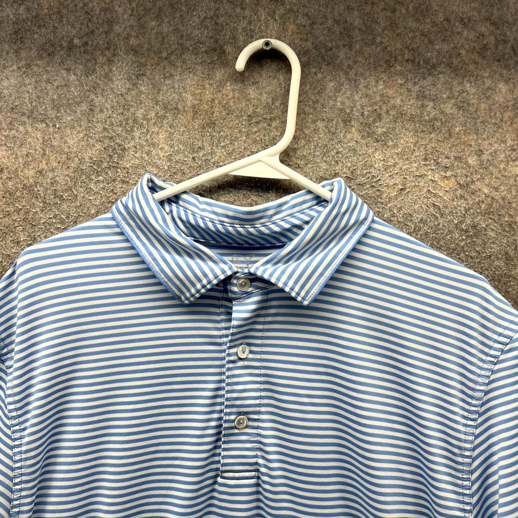 Vineyard Vines Vineyard Vines Polo Shirt Mens XL Blue Stripe Golf Performance Short Sleeve Casual Size US XL / EU 56 / 4 - 3 Thumbnail