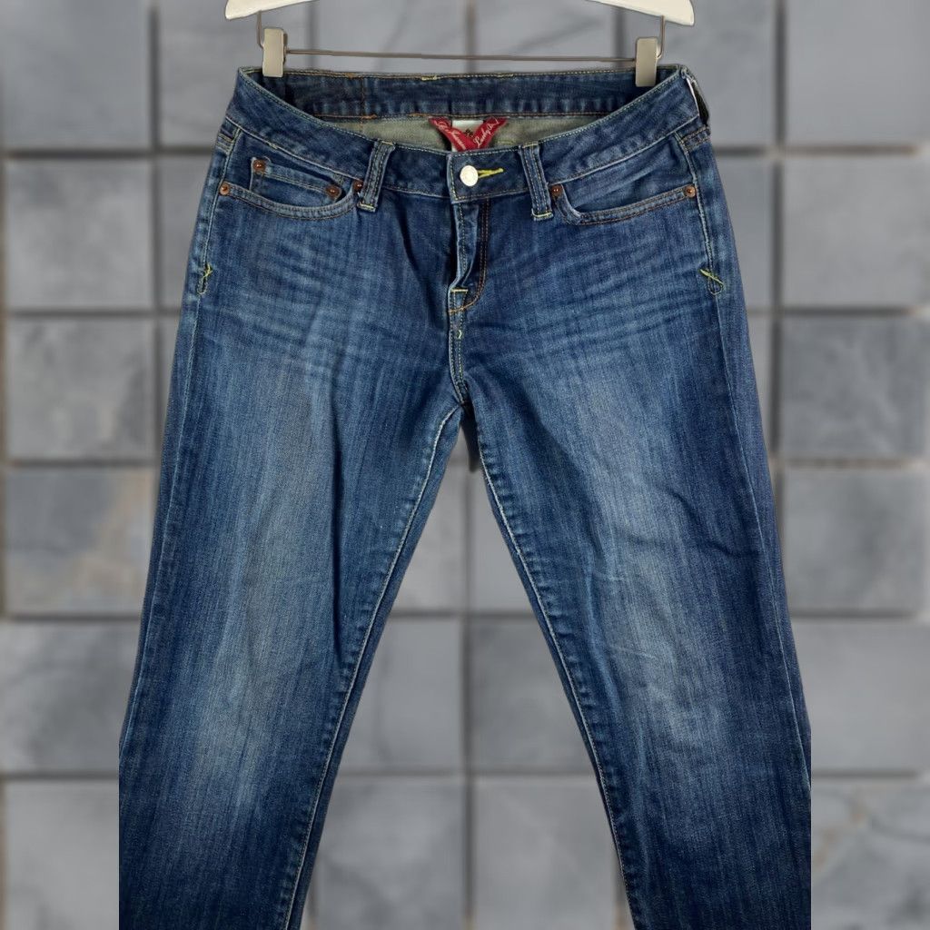Lucky Brand Lucky Brand Jeans Womens 6 Bootcut Mid-Rise Denim Distressed Blue 31in Inseam 5-Pocket Regular Size 6 Womens Size 28" / US 6 / IT 42 - 1 Thumbnail