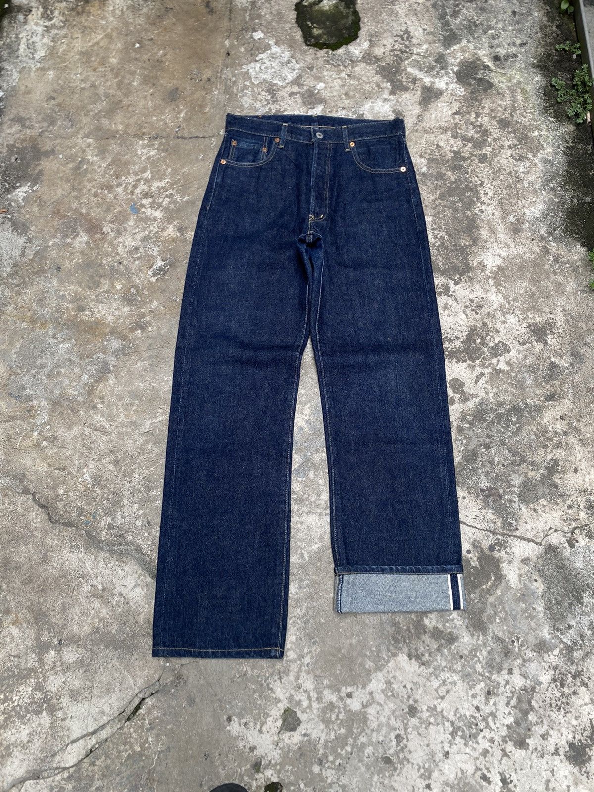 Vintage 00’s Levis Lot 503B Big E Selvedge Deep Blue Denim