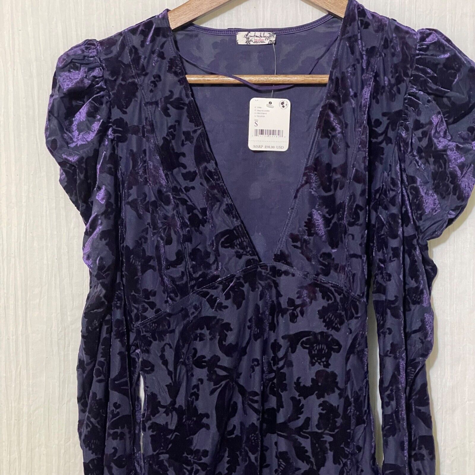 Free People Free People Velvet Burnout Bodysuit Deep Sea New Small Size S / US 4 / IT 40 - 5 Thumbnail