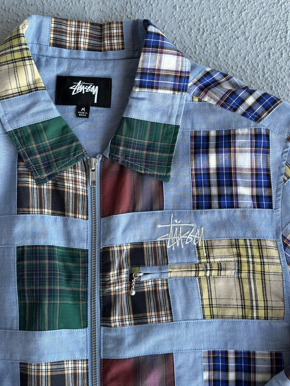 Stussy STUSSY MADRAS PATCHWORKZIP JACKET | Grailed