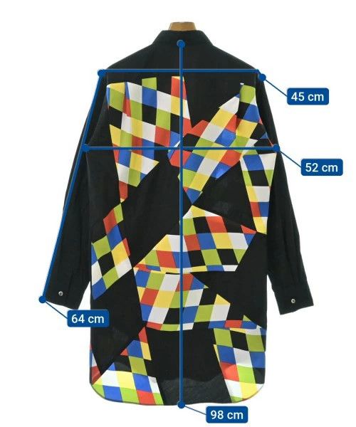 Comme des Garcons Homme Plus Shirt Long Sleeve Button Up Long Length Cotton Multicolor Size US M / EU 48-50 / 2 - 3 Thumbnail