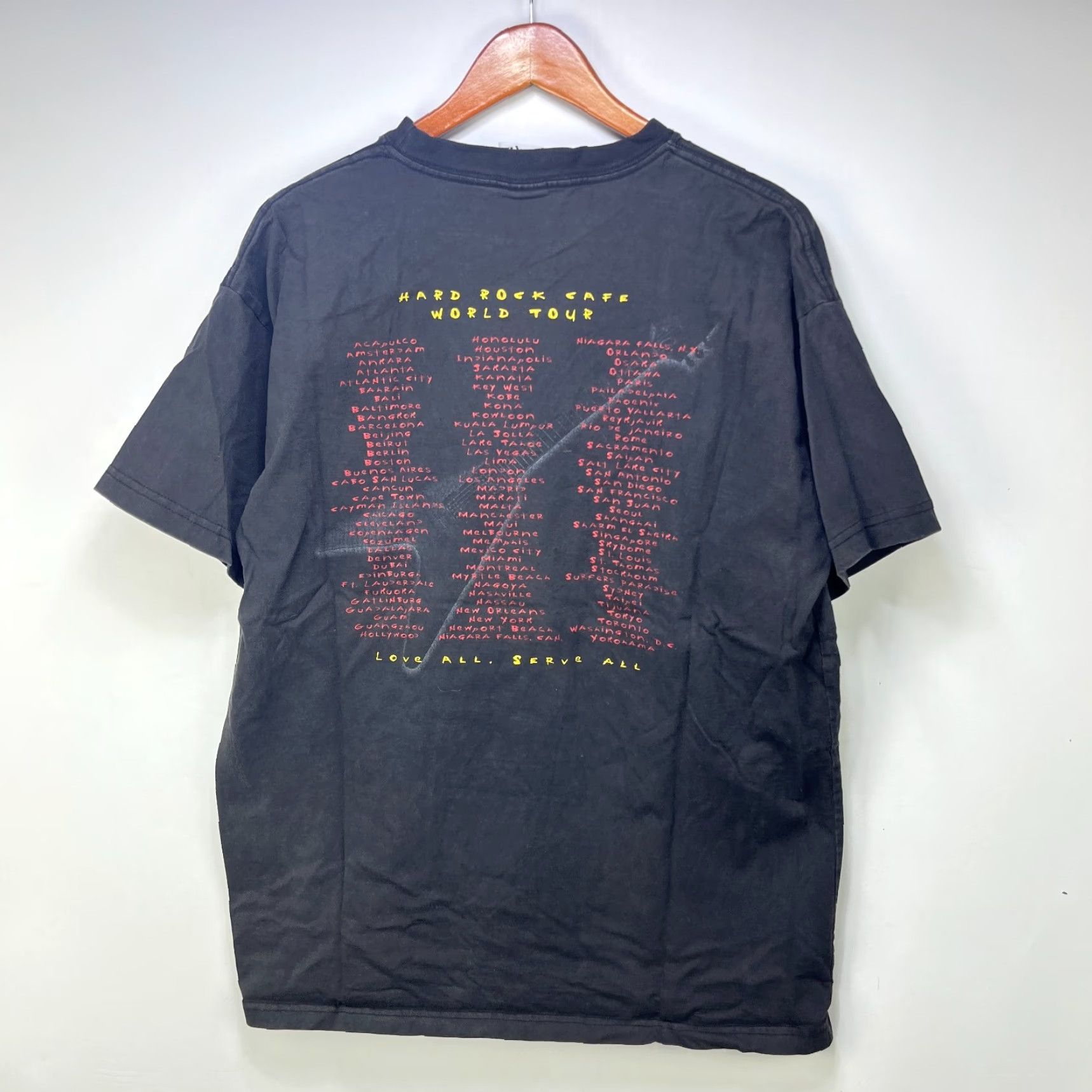 Hard Rock Cafe VINTAGE Hard Rock Cafe Niagara Falls Sun Faded T Shirt XL Men Black Cotton Knit 90s Rock Movie Theme Short Sleeve Crew Neck Size US XL / EU 56 / 4 - 2 Thumbnail