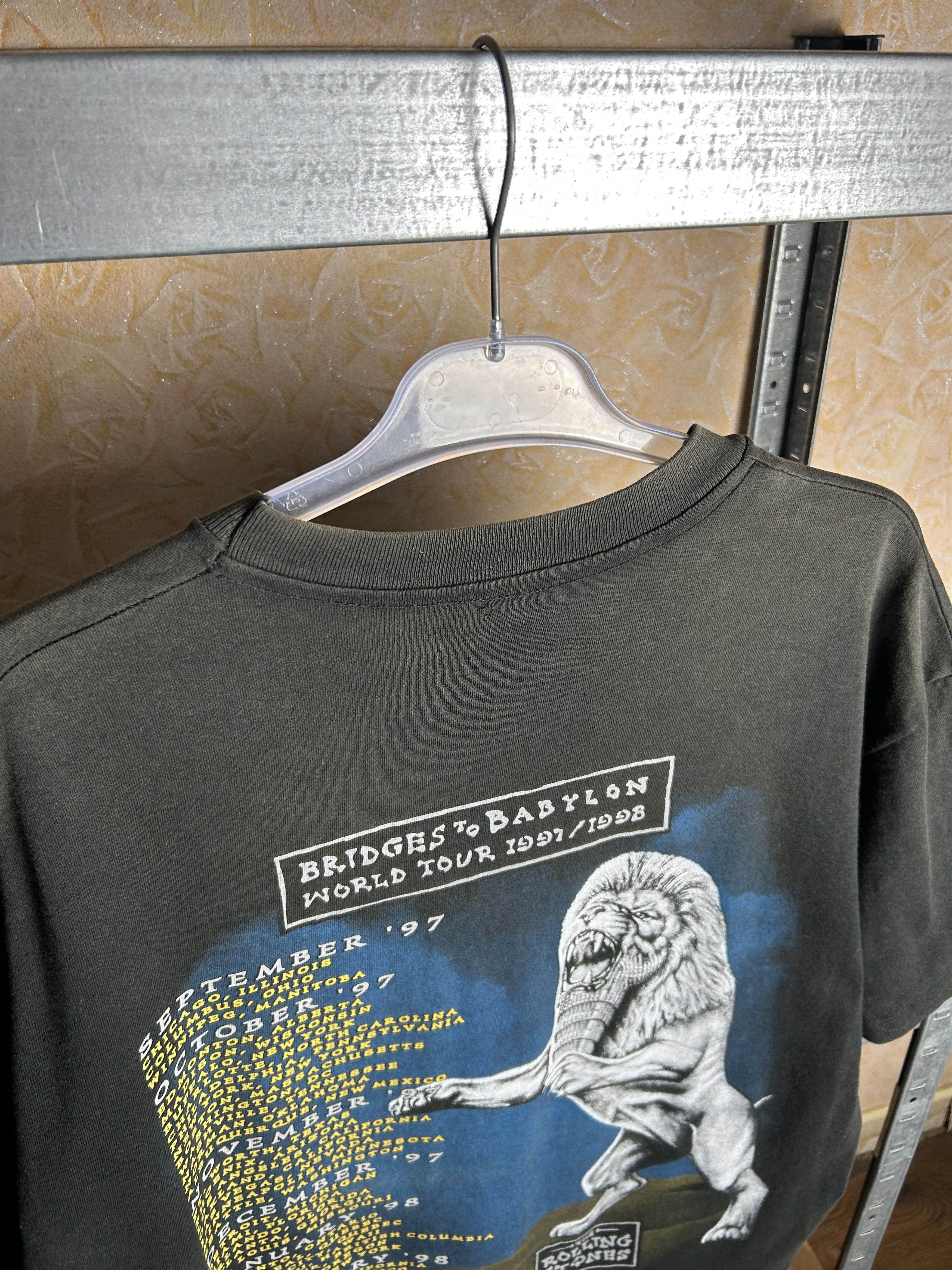 Band Tees Vintage 1997 1998 The Rolling Stones Rock Band Tour T-shirt Size US XL / EU 56 / 4 - 16 Thumbnail